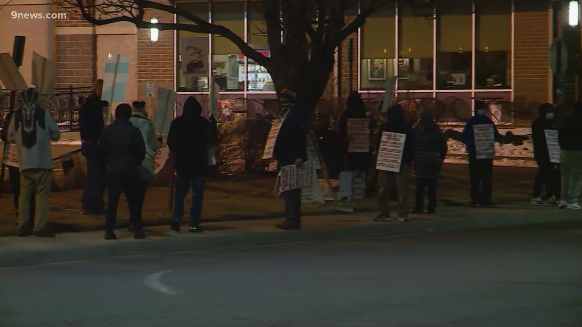 Employees at Denver-area stores started striking at 5 a.m. Wednesday.