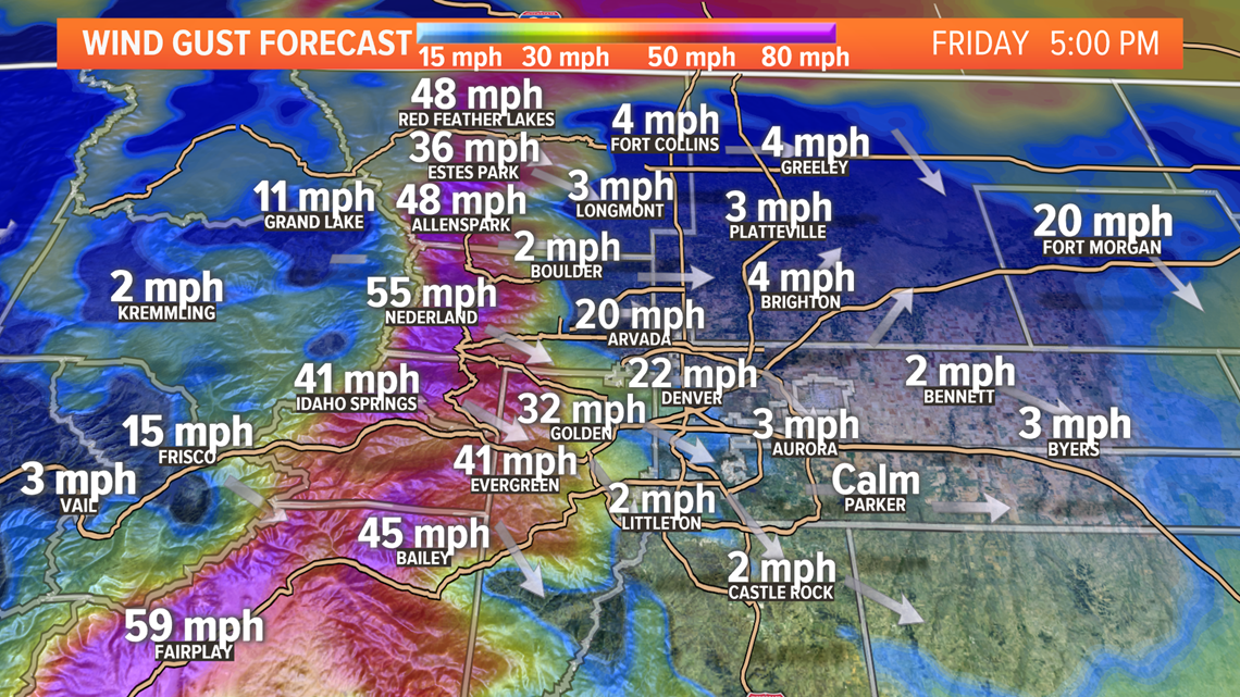 Strong winds through Friday for much of Eastern Colorado