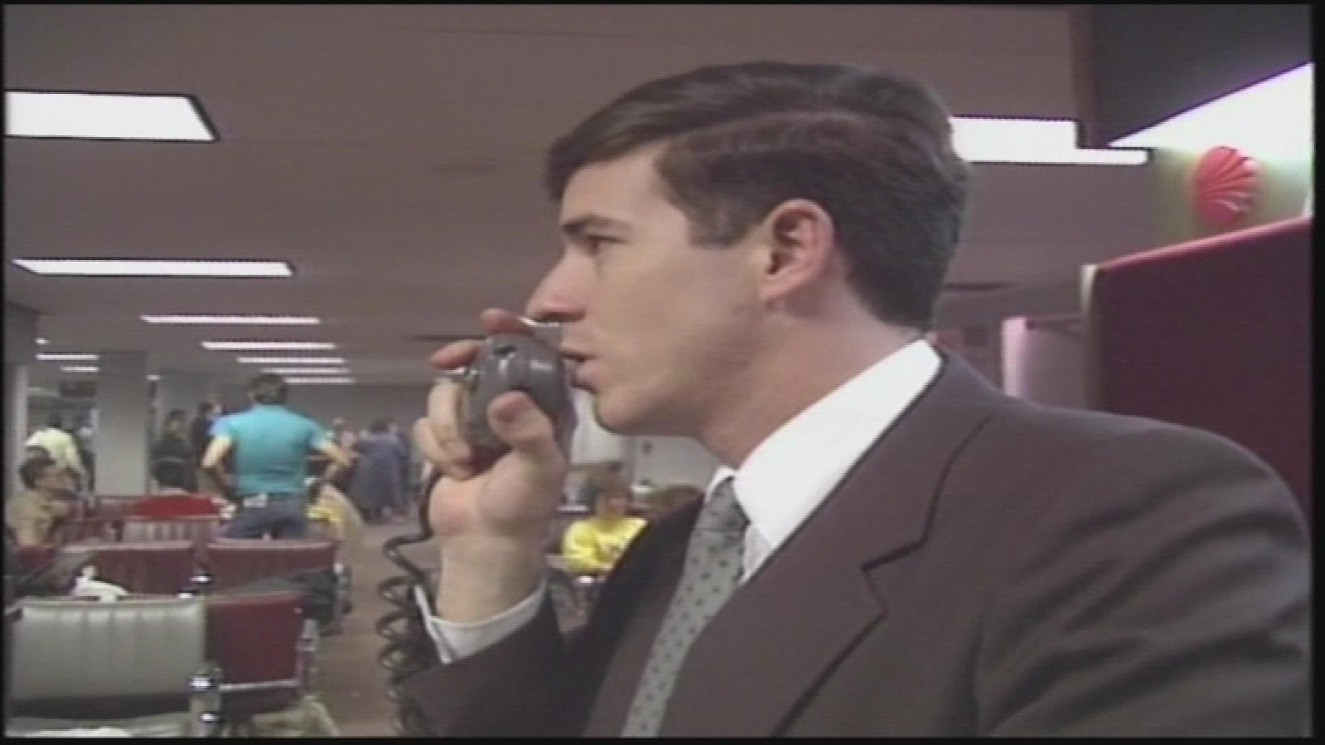 From the 9NEWS archives: Passengers inside the old Stapleton Airport wait after the deadly Nov. 15, 1987, crash of Continental Flight 1713.