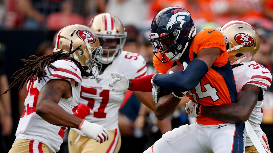 Denver Broncos outside linebacker Bradley Chubb (55) kisses his girlfriend  after an NFL preseason football game against the Los Angeles Rams,  Saturday, Aug. 28, 2021, in Denver. (AP Photo/Jack Dempsey Stock Photo -  Alamy