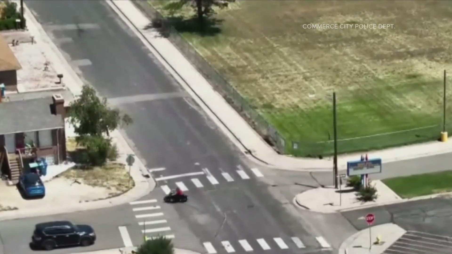 Commerce City police said they caught a motorcycle theft suspect thanks in part to a police drone.