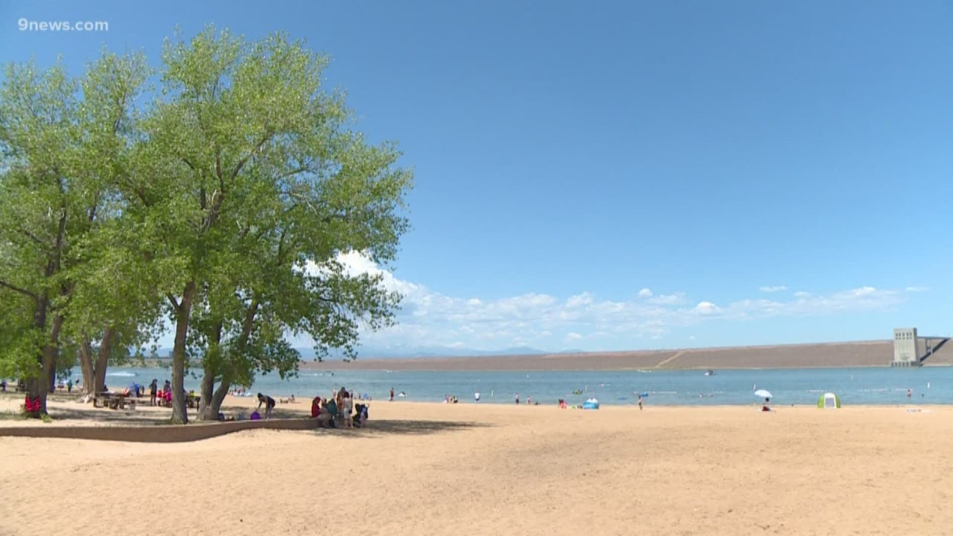 A child was rescued Sunday afternoon from the swim beach at Cherry Creek Reservoir, according to South Metro Fire Rescue.