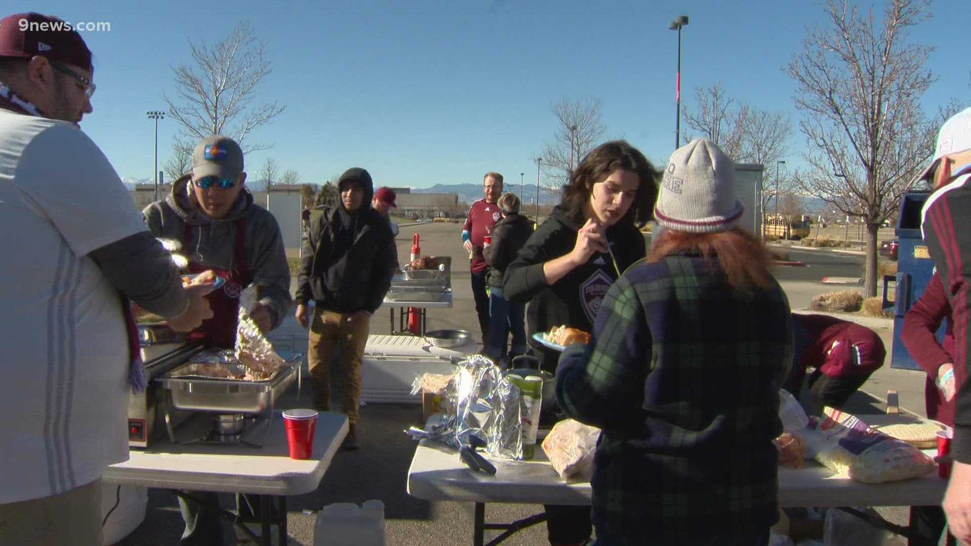 One group brought 23 turkeys, 12 hams and a ton of gravy ahead of the Colorado Rapids match against the Portland Timbers.