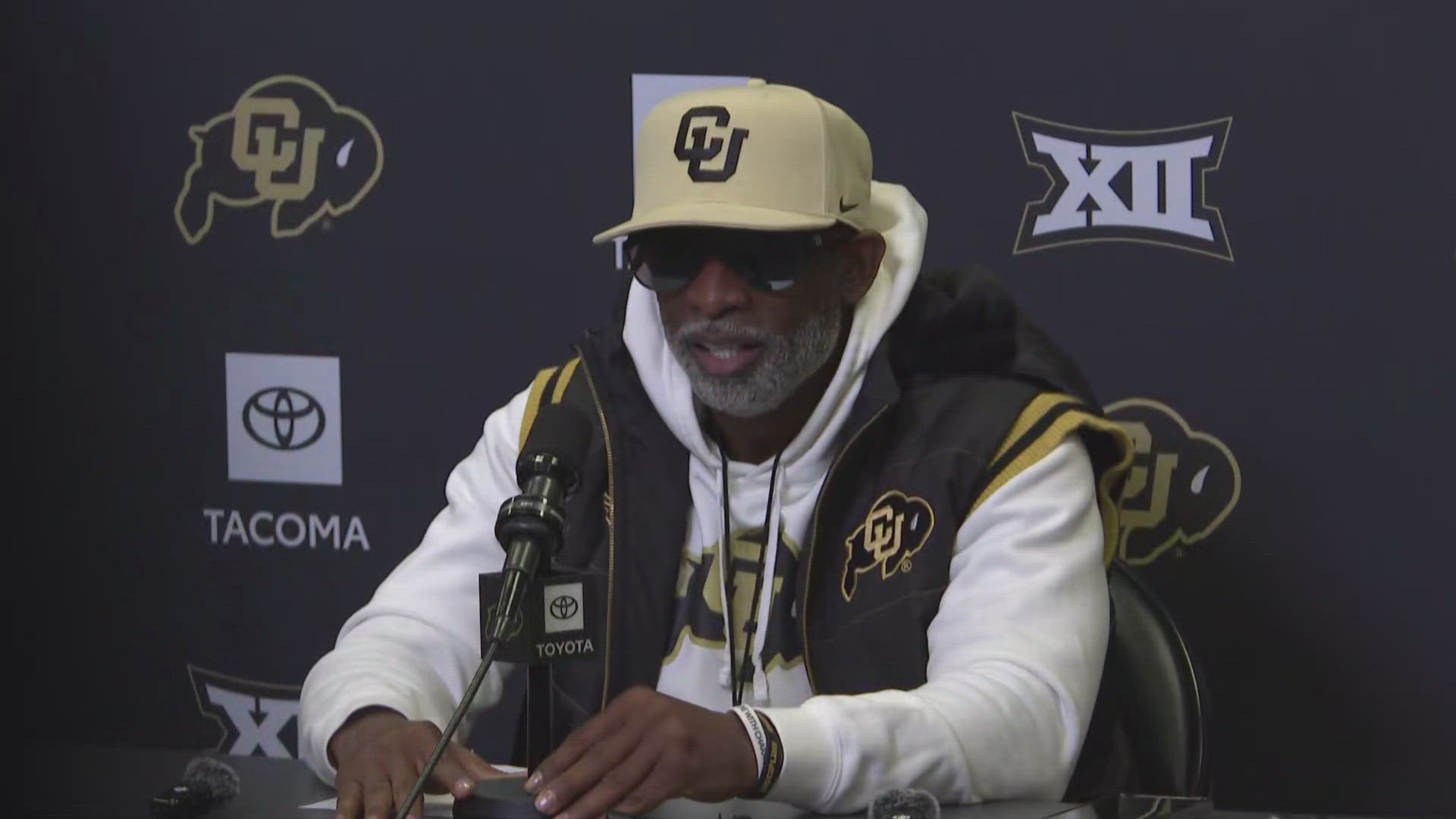 University of Colorado head coach Deion Sanders addressed the media Tuesday following his team's loss in Kansas City last Saturday.