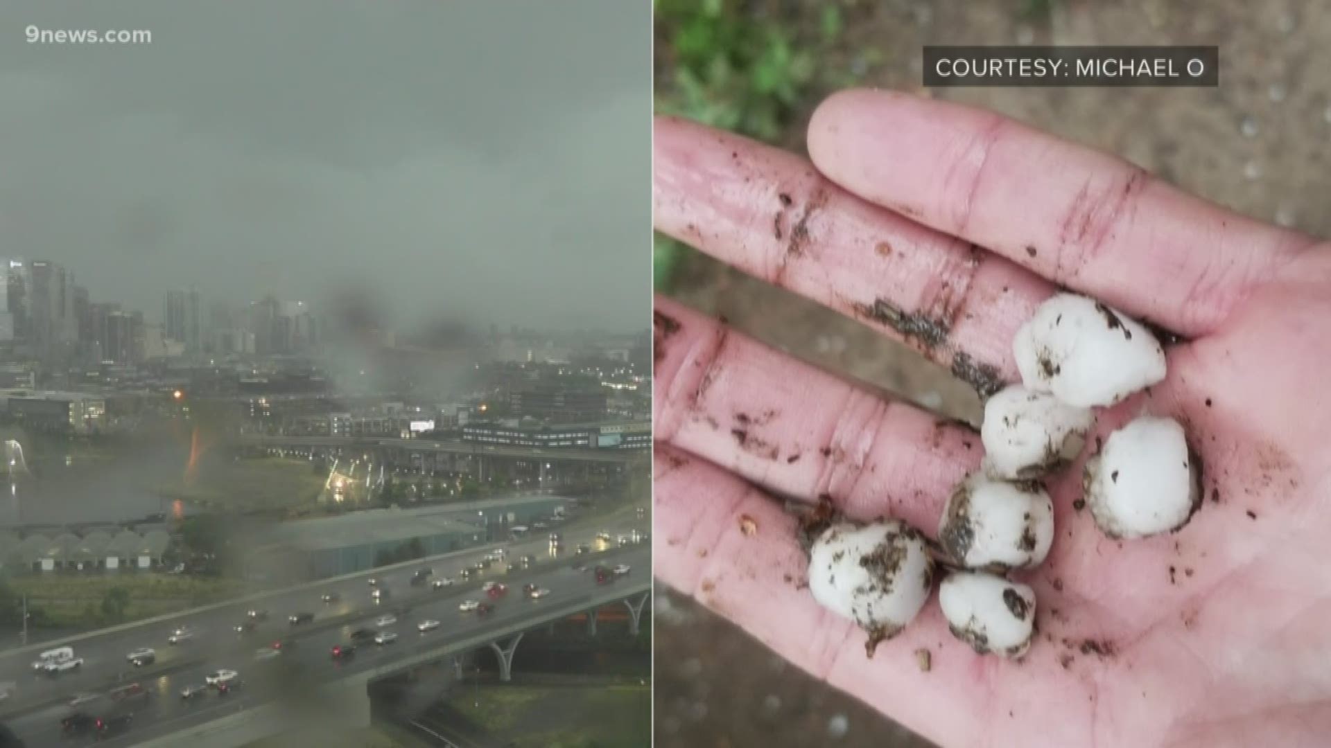 Severe weather moved through much of the Denver metro area Wednesday afternoon.