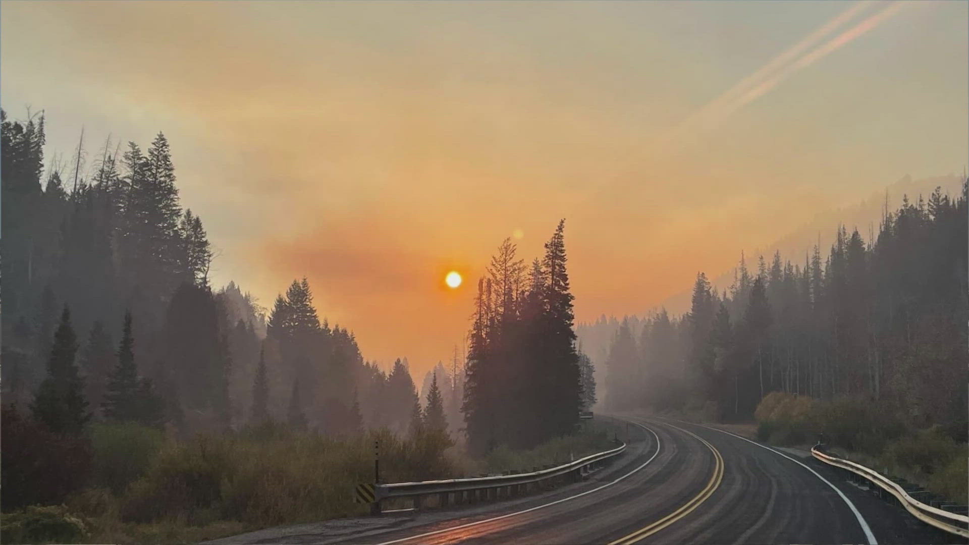 Widespread reports of smoke and haze are likely due to wildfires burning in Utah and Wyoming.