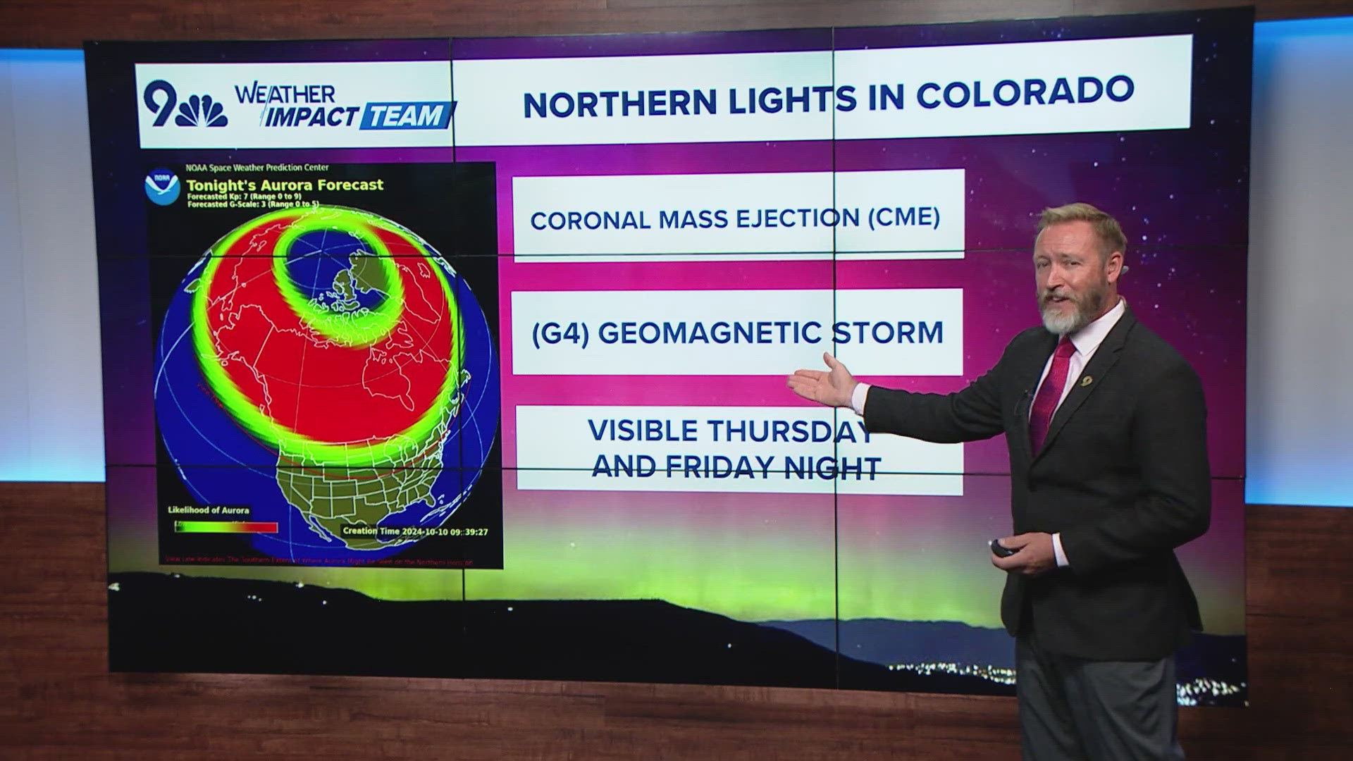 A strong radiation storm will provide the chance to see the aurora across parts of the United States, including Colorado.