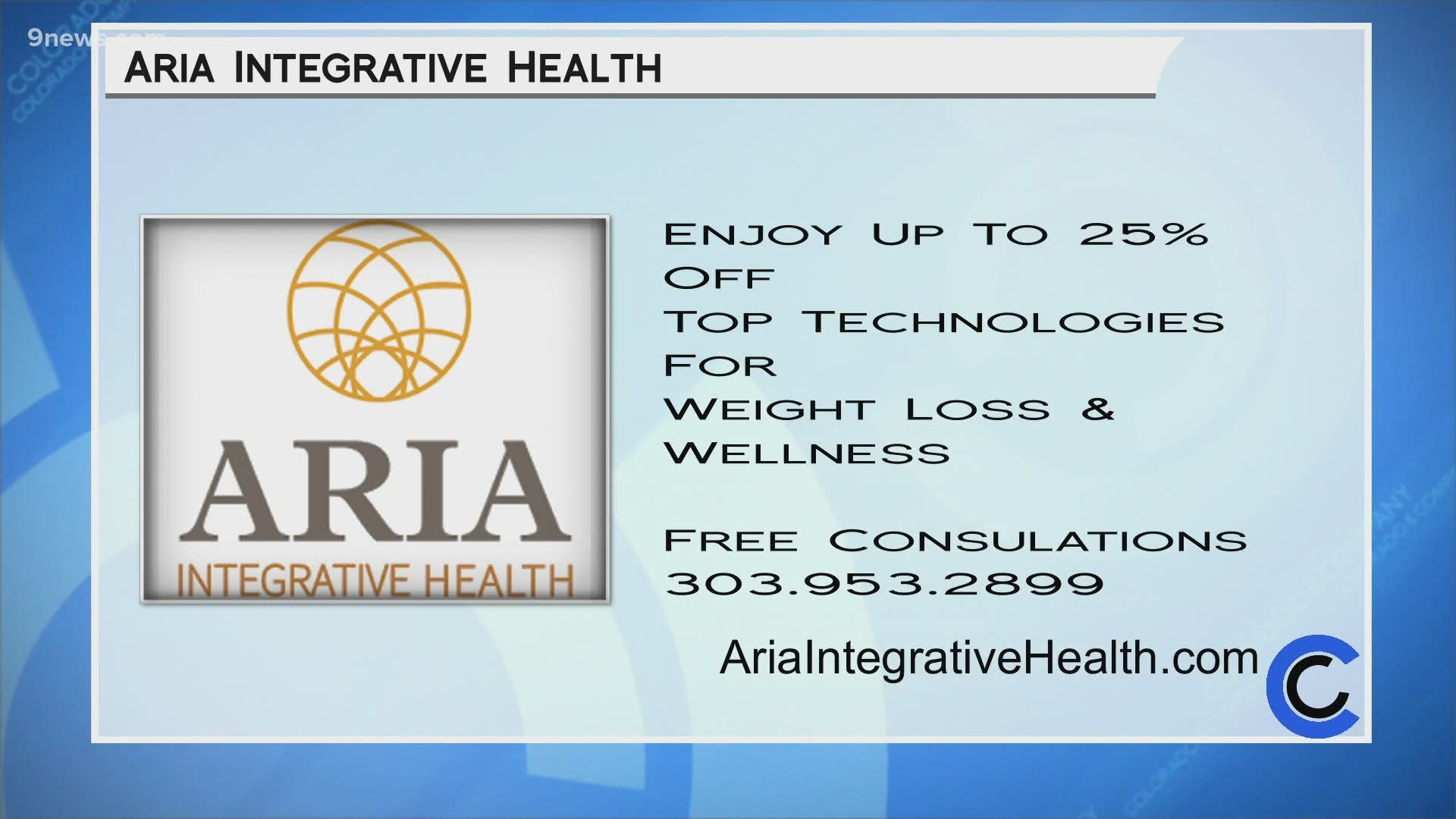 Take 25% off on several top techs right now for a limited time! Learn more at AriaIntegrativeHealth.com or call 303.953.2899 to get started.
