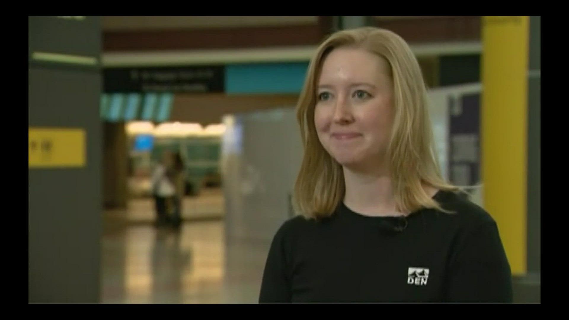 Denver International Airport spokesperson Emily Williams runs through a litany of different examples about airport operations on a severe weather day.
