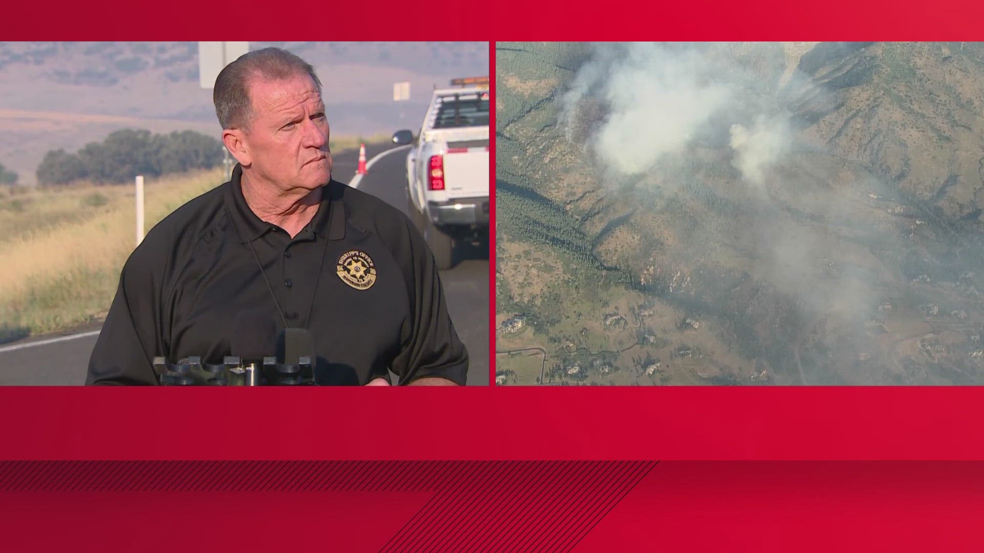 Mark Techmeyer with Jefferson County Sheriff's Office provides an update on the wildfire that's prompted the evacuation of five subdivisions southwest of Denver.