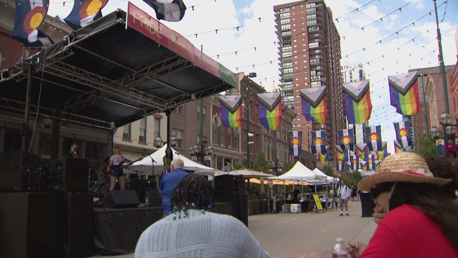 Ahead of Sunday's parade, queer bands and performers came together in downtown's Larimer Square.