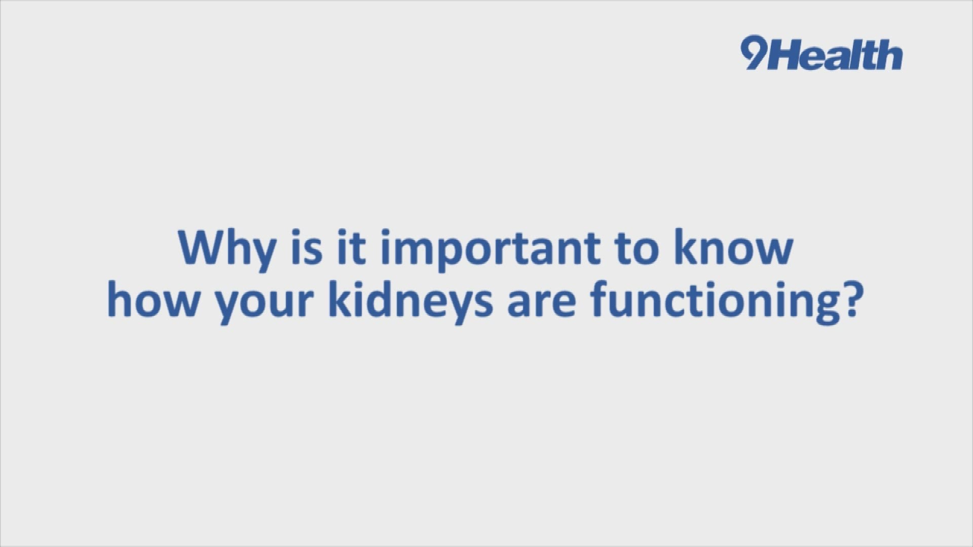 9Health Expert Dr. Payal Kohli talks about why checking your kidney health is important. You can now get many 9Health blood screenings through Quest Diagnostics.