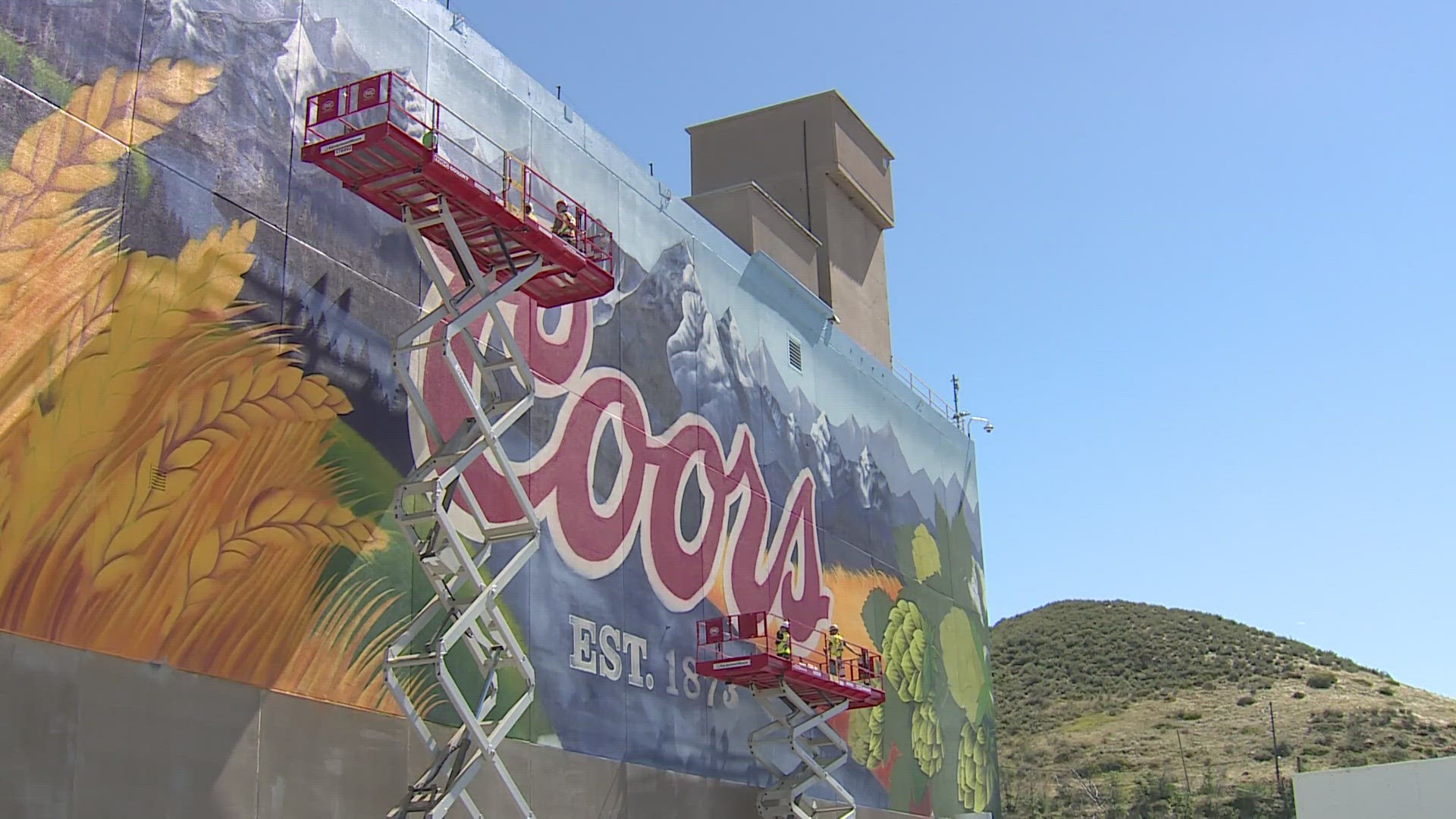 Designed by Arvada native Julia Williams (aka The Designosaur), the 45-foot high and 165-foot wide mural is being added to the west side of the brewery.