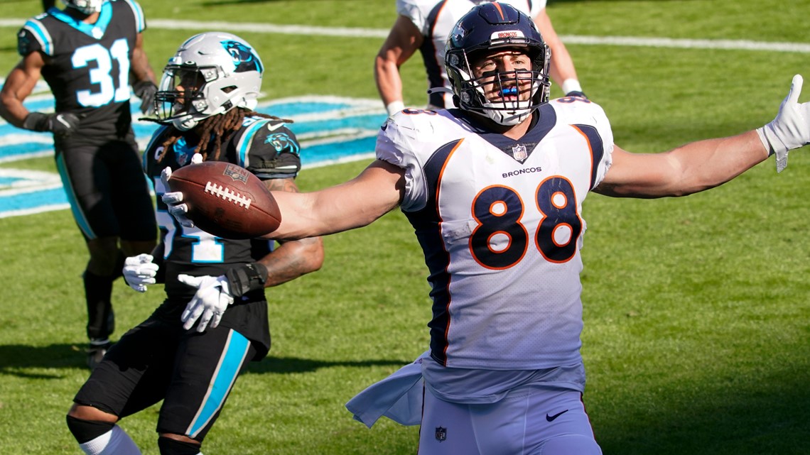 Lock throws career-high 4 TDs, Broncos top Panthers 32-27