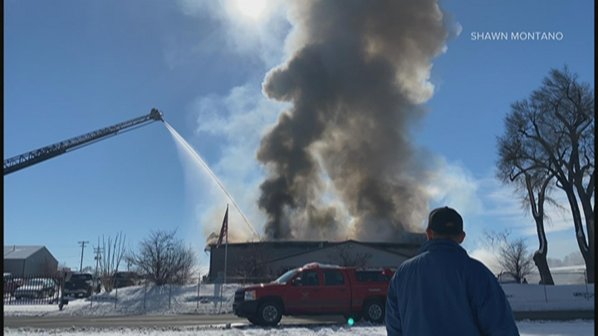 RAW: Fire burning at Greeley auto garage