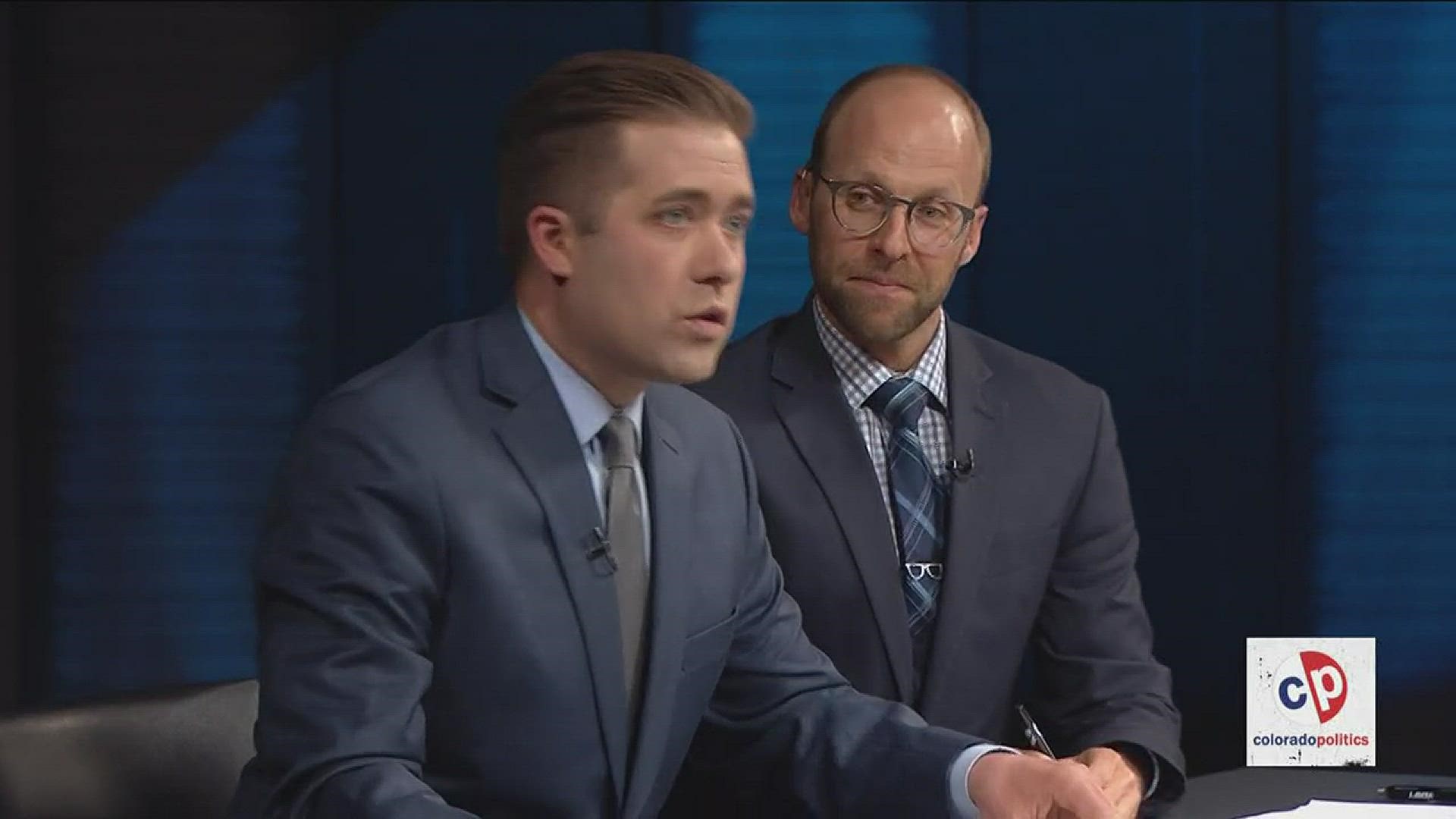 Incumbent Michael Hancock, Lisa Calderon, Jamie Giellis and Penfield Tate III vote on whether they approve of supervised drug injection sites during a live 9NEWS debate.