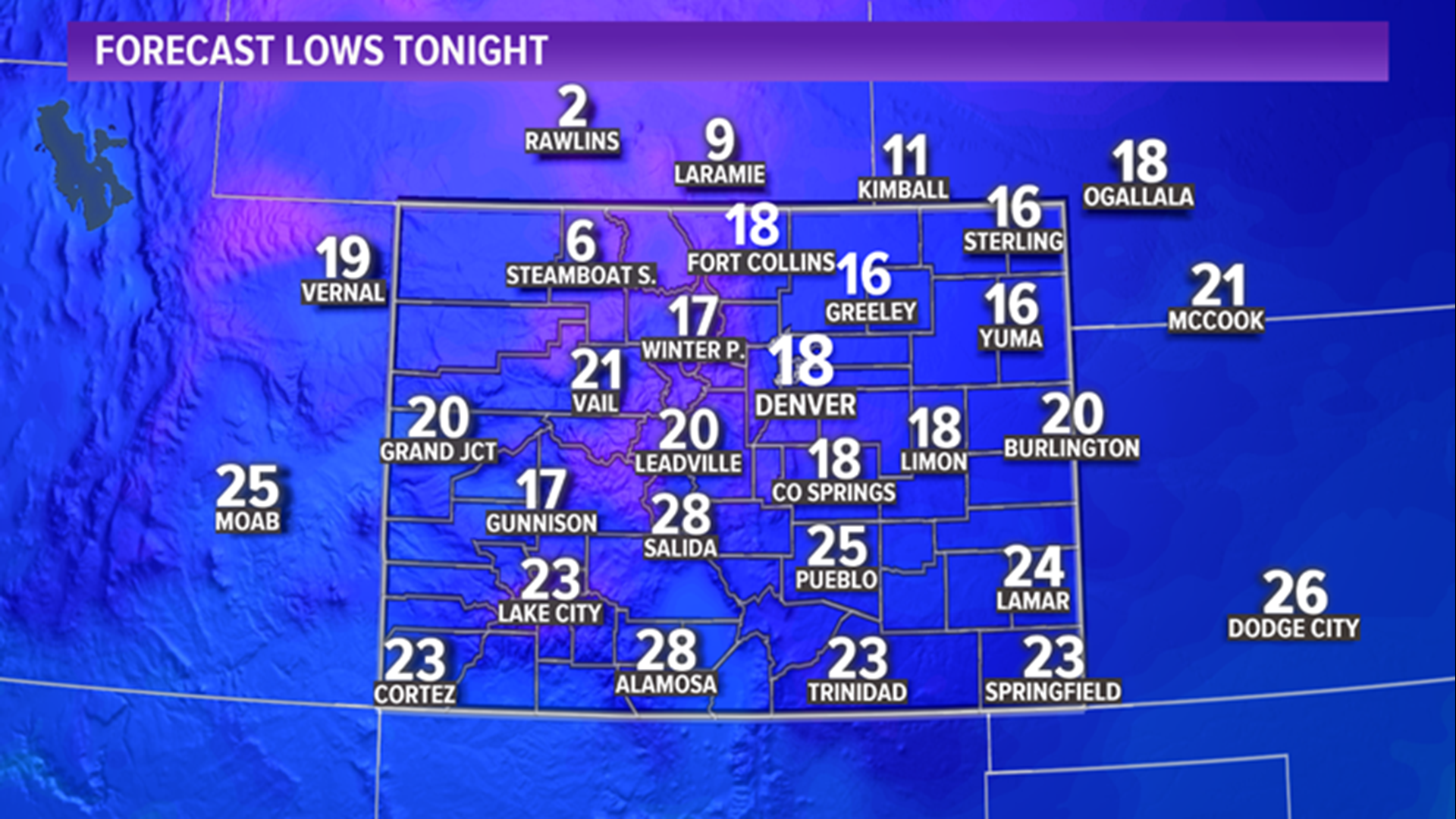 How much snow will fall in Denver tonight? | 9news.com