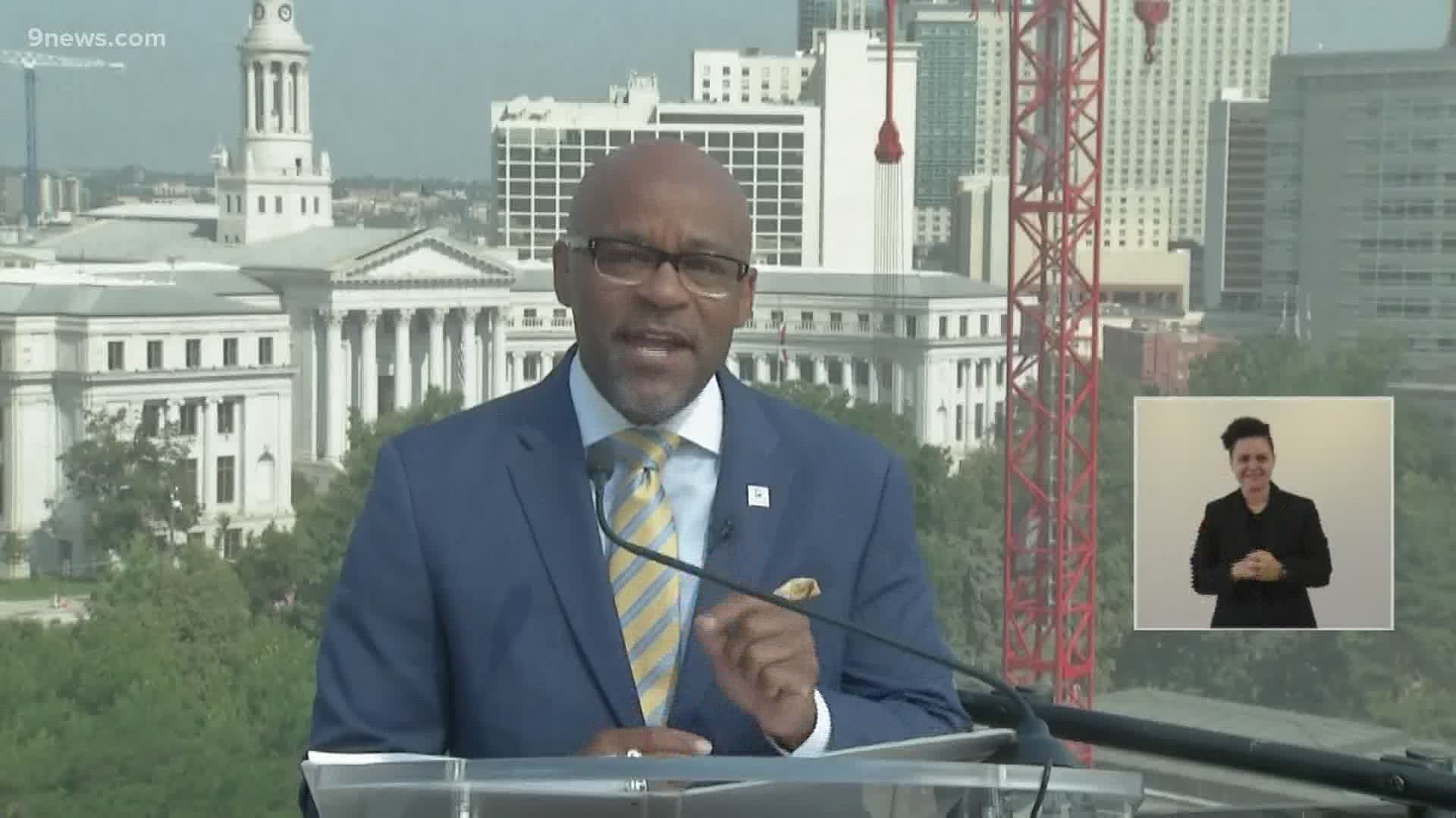 Denver's mayor spoke about continuing the fight against the COVID-19 pandemic, public safety and housing and homelessness recovery during the address Monday morning.