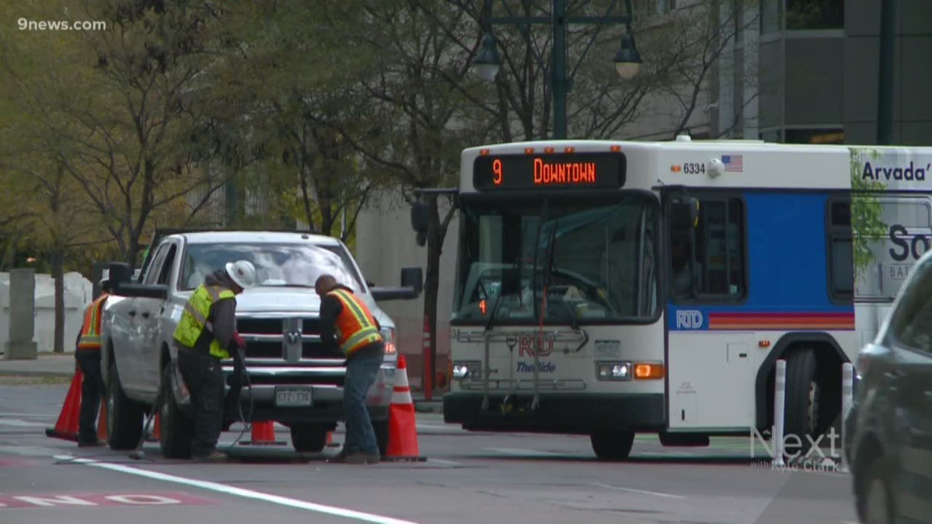 Monday drivers woke up to "bus only" markings on 15th Street in downtown Denver, and similar changes are coming to 17th, 18th and 19th streets, too.