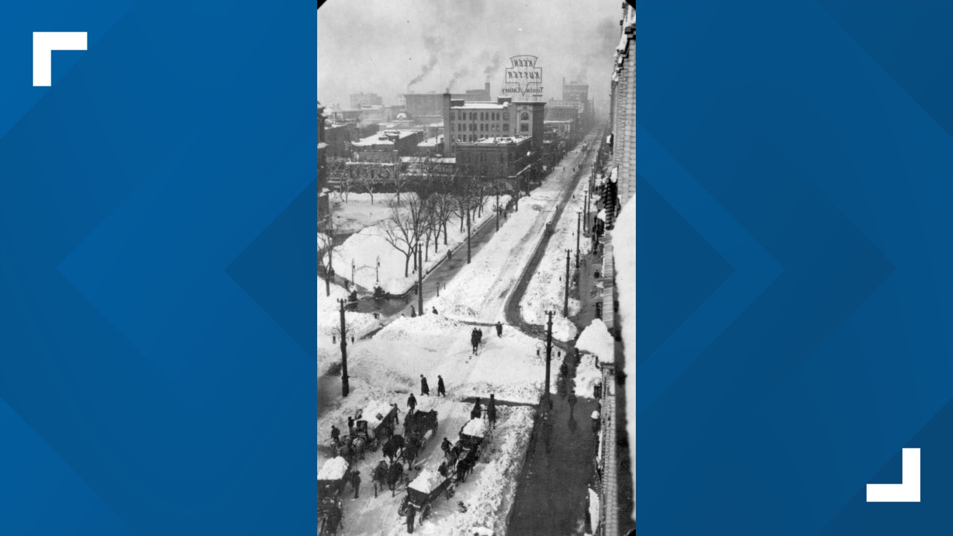 Vintage photos of Denver in the snow