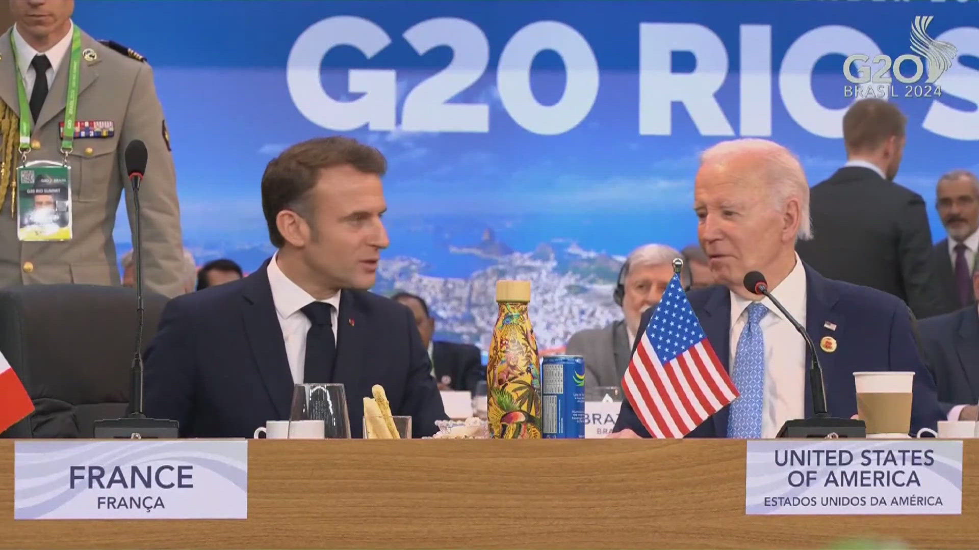 President Joe Biden attended the G-20 leaders summit in Brazil Monday after wrapping up his visit to the APEC Summit in Peru.