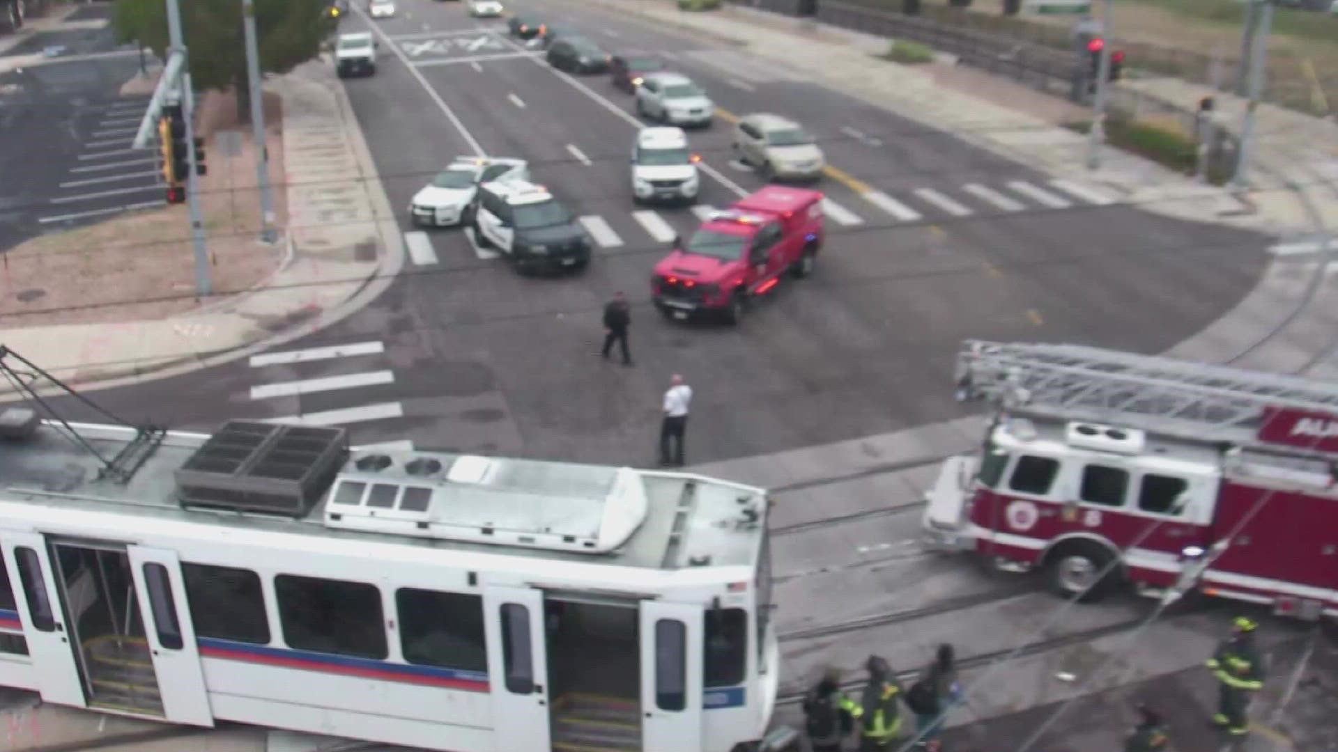 Newly released video shows the moment when a RTD light rail derailed in Aurora last week, sending three people to the hospital.