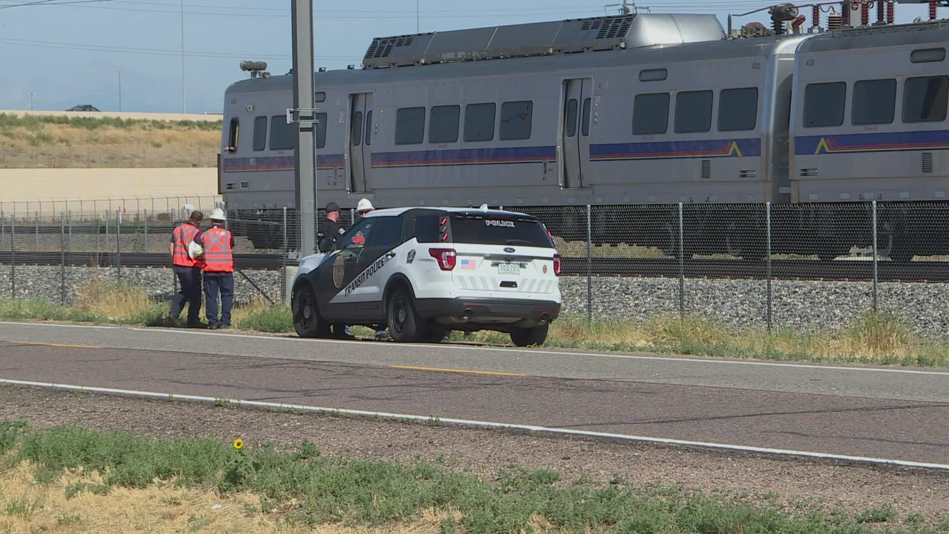 Police said the cyclist rode around the railroad crossing arms that were down and was hit by a train going through the area.