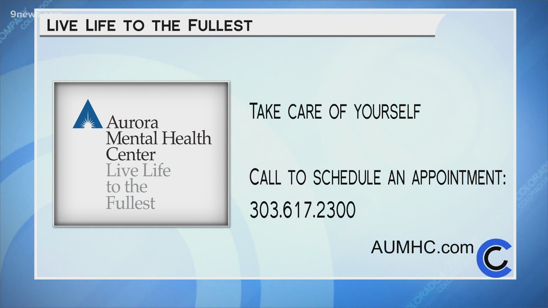 Aurora Mental Health can help you through these tough times. Call them at 303.617.2300 or visit AUMHC.org.