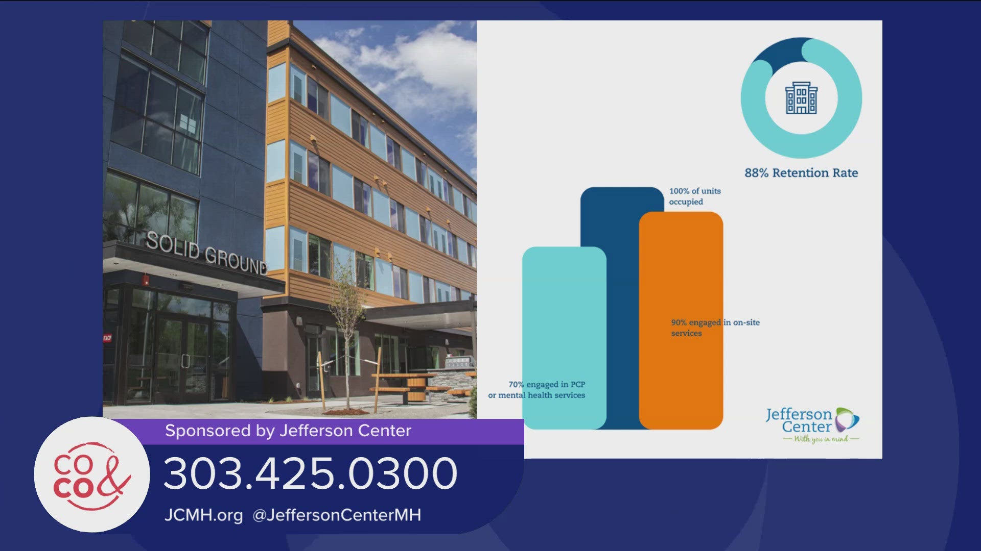 Jefferson Center is here for your mental health needs. Get involved, volunteer, or find out more at JCMH.org and @JeffersonCenterMH. 