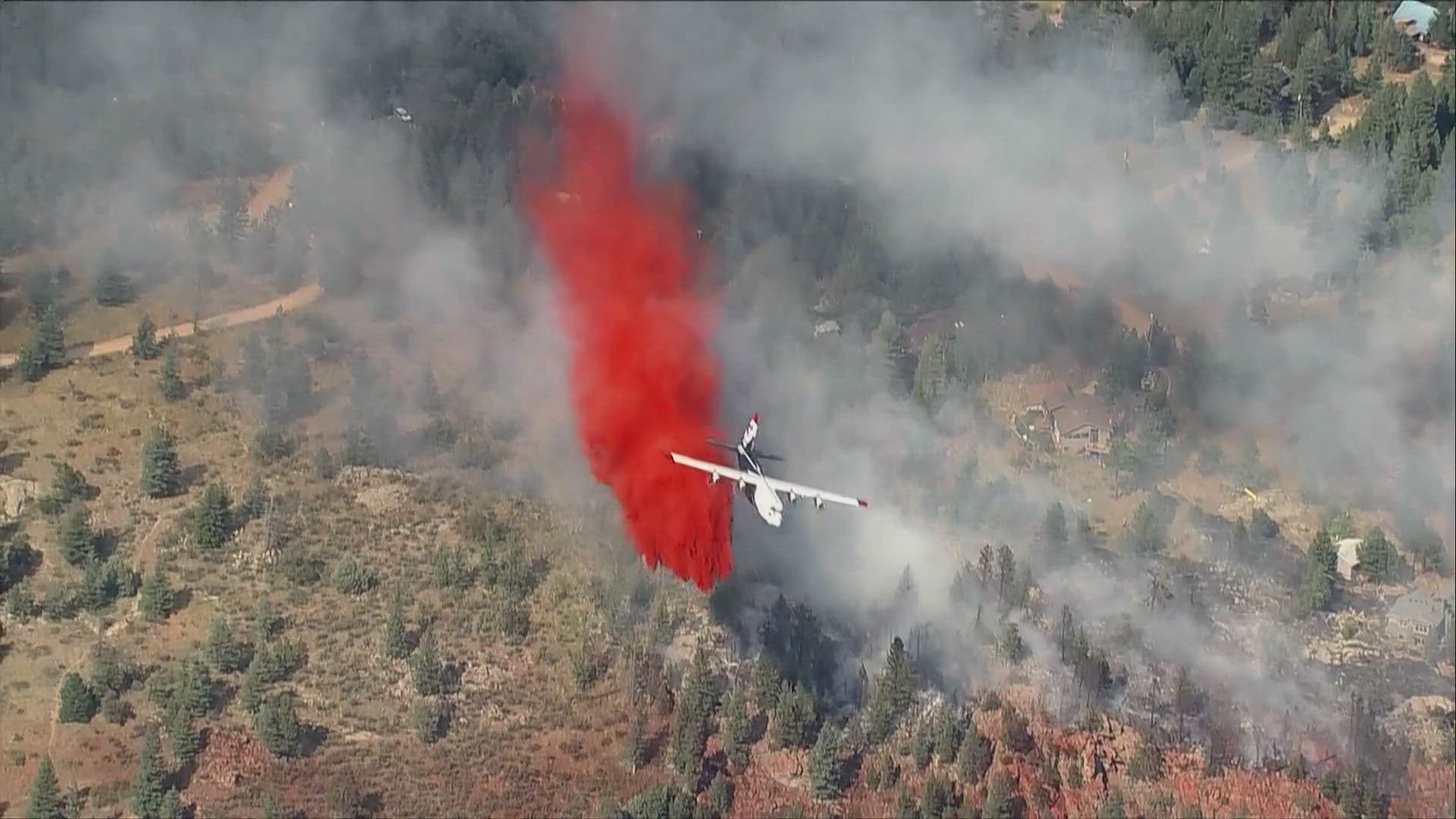 Firefighting planes have dropped slurry over several fires in the last few days. Boulder says they don't usually use the reservoir for a drinking water supply.