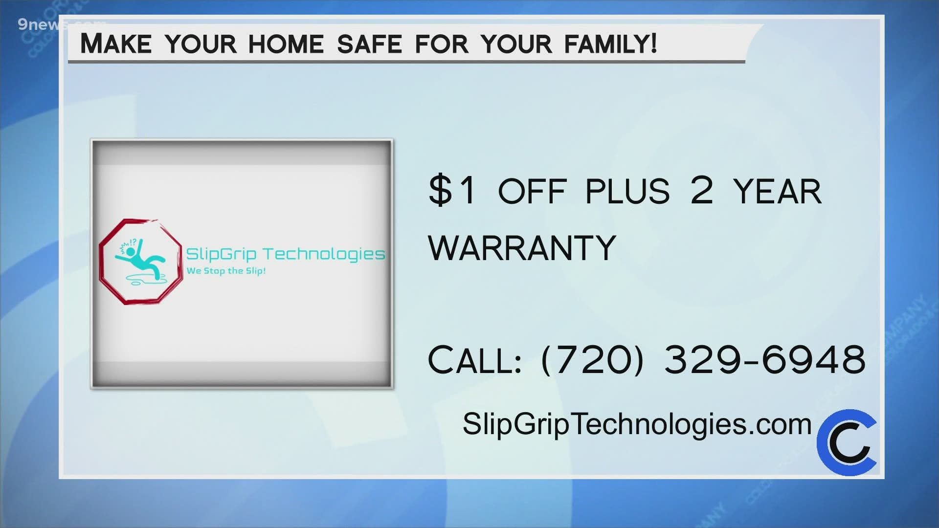 SlipGrip is offering a dollar off per square foot, with a 2-year warranty! Give them a call at 720.329.6948 or visit SlipGripTechnologies.com to learn more.