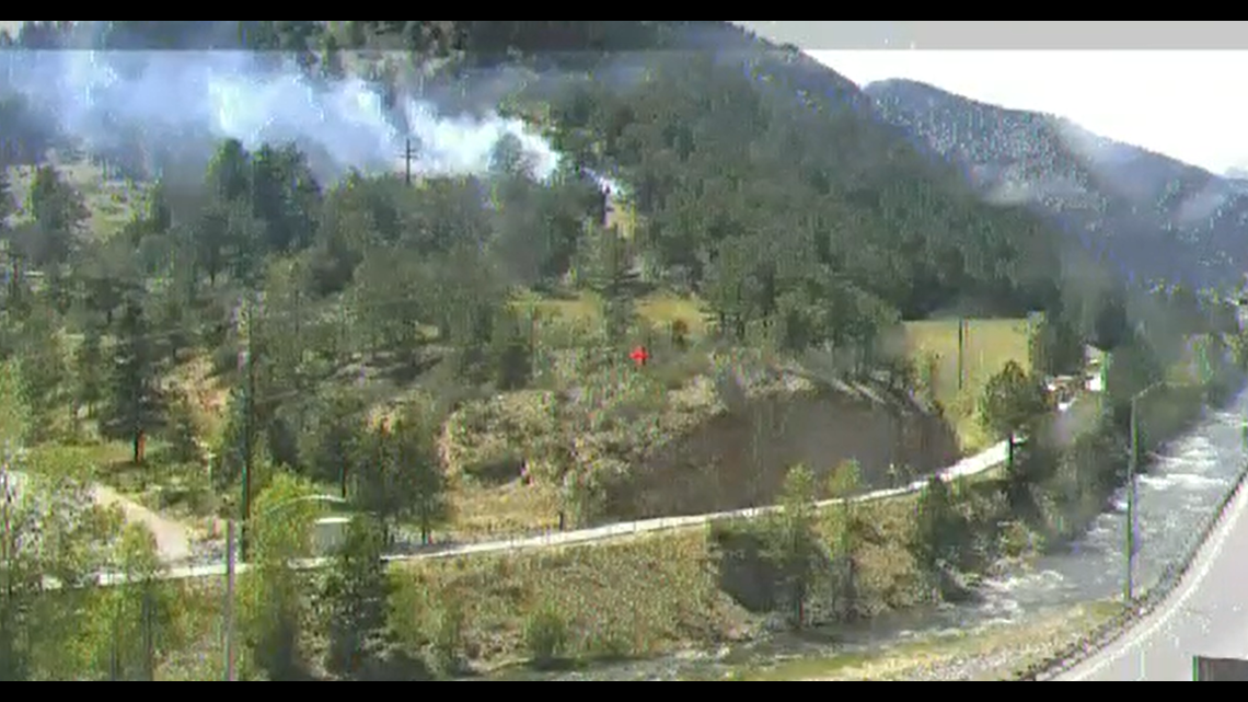 Brush fire burning near Idaho Springs in Clear Creek County
