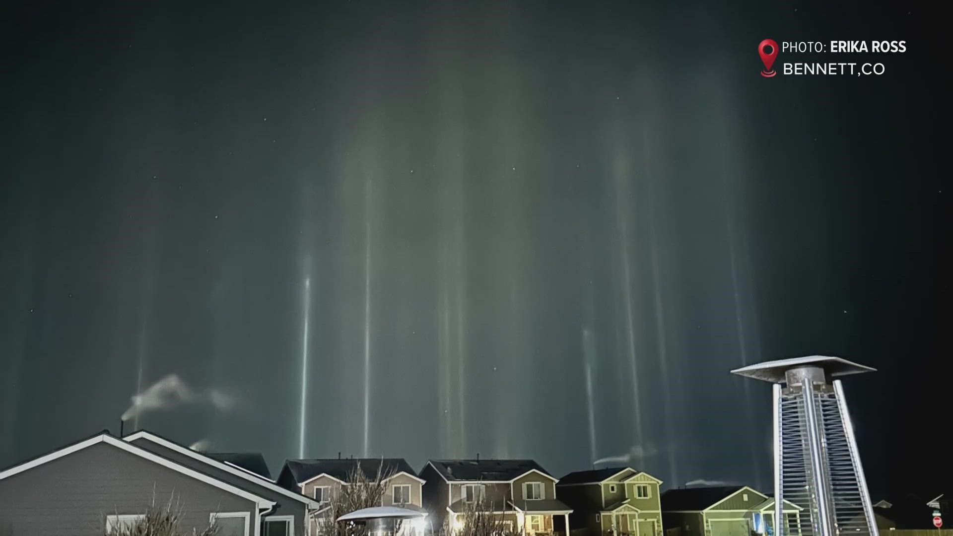 Mysterious beams of light were seen extending into the night sky over the past couple of days and pictures have been pouring into the newsroom from viewers.