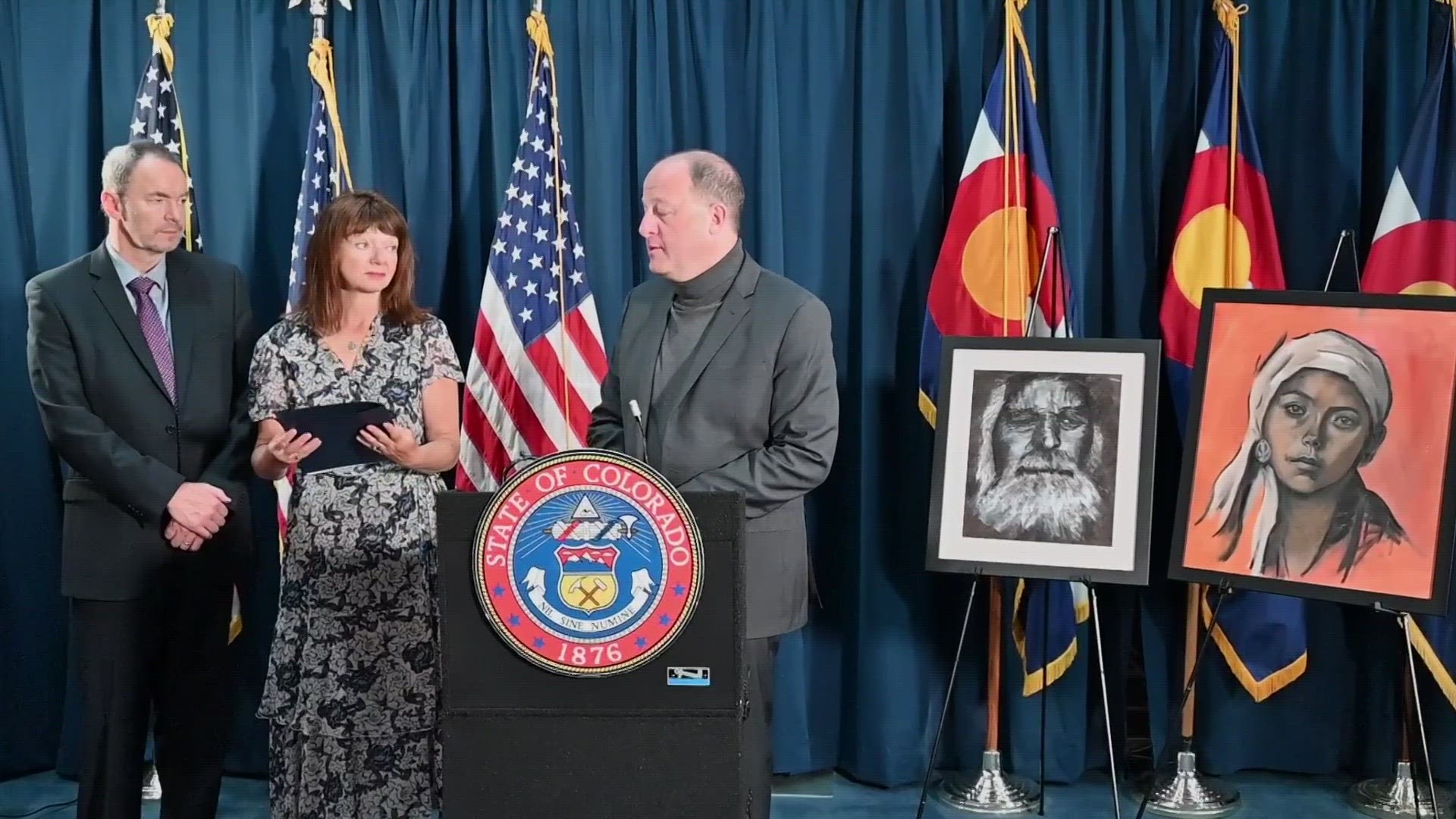 Gov. Jared Polis made the proclamation at a small ceremony where he also dedicated some of Glass's artwork, which will hang in the state capitol.