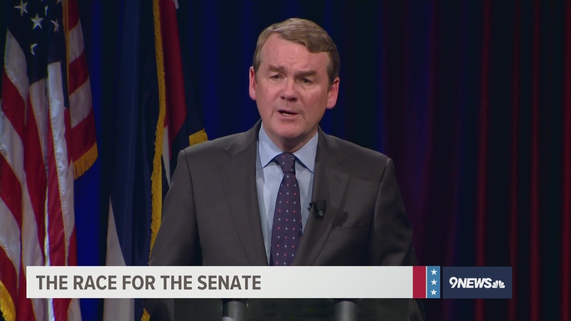 Incumbent Democratic Sen. Michael Bennet faces a challenge from Republican challenger and business owner Joe O'Dea for one of Colorado's Senate seats.