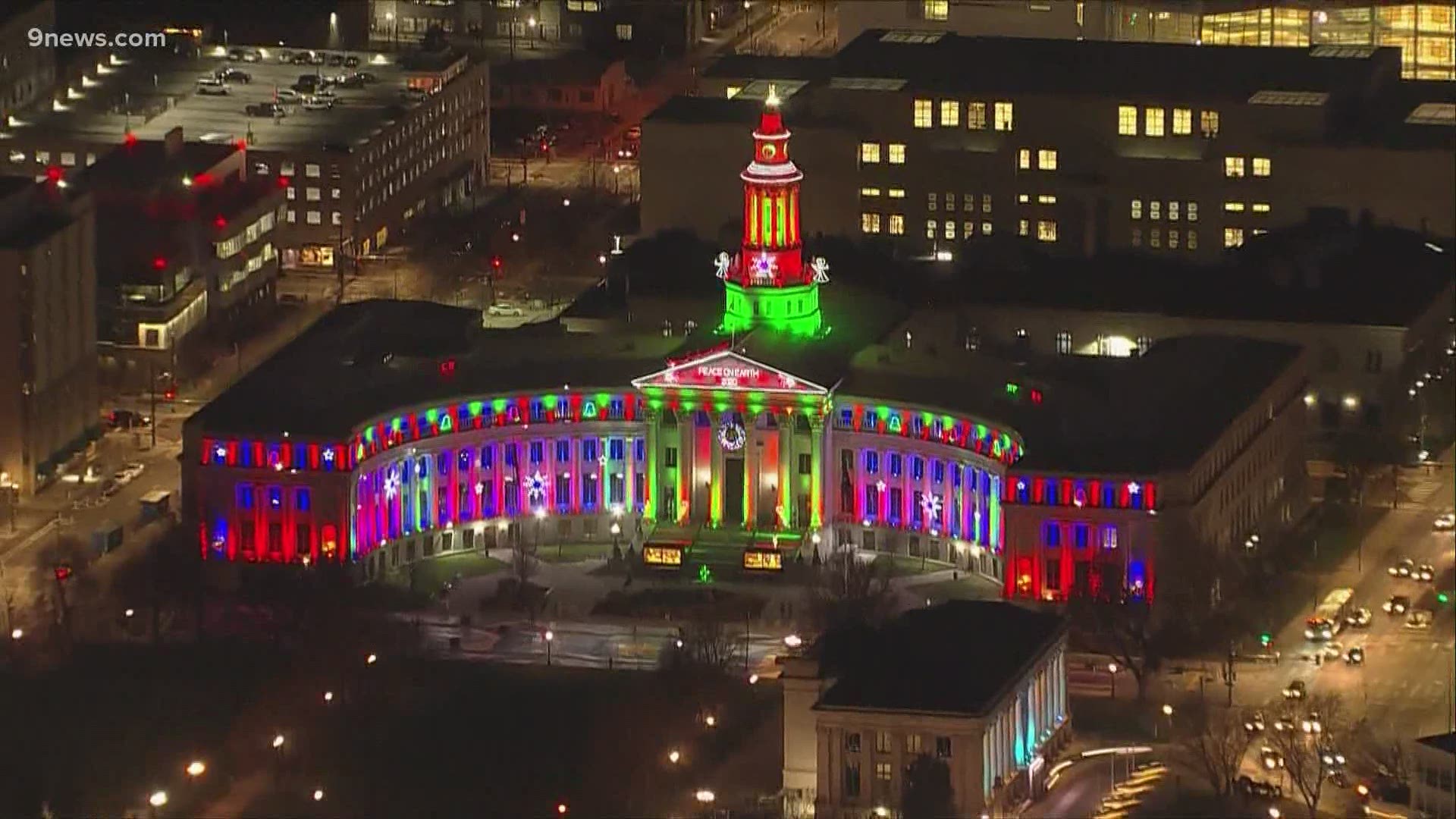 Håbefuld Disciplinære Arrangement Denver's City and County building lights up for holidays | 9news.com