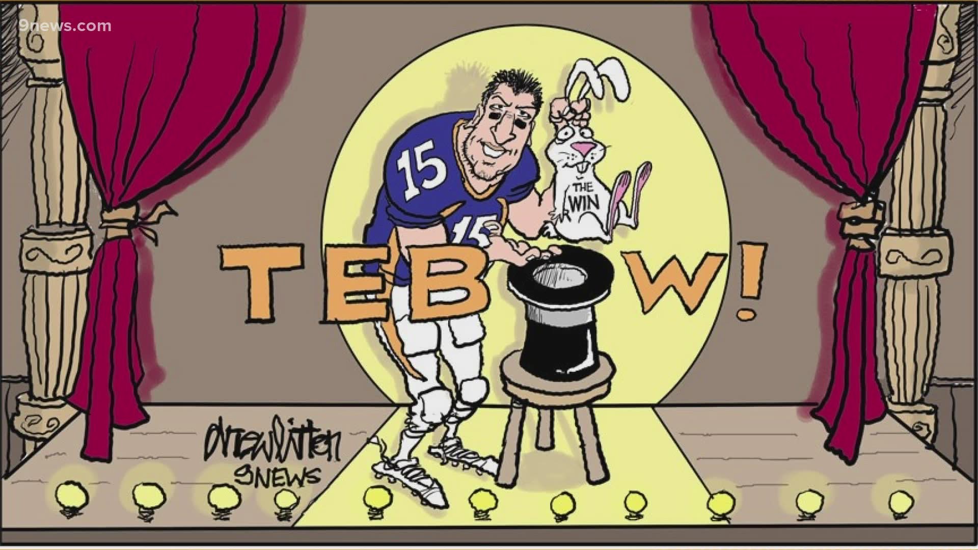 Local cartoonist Drew Litton discusses his memories of Tebowmania in Denver and the drawings it inspired.