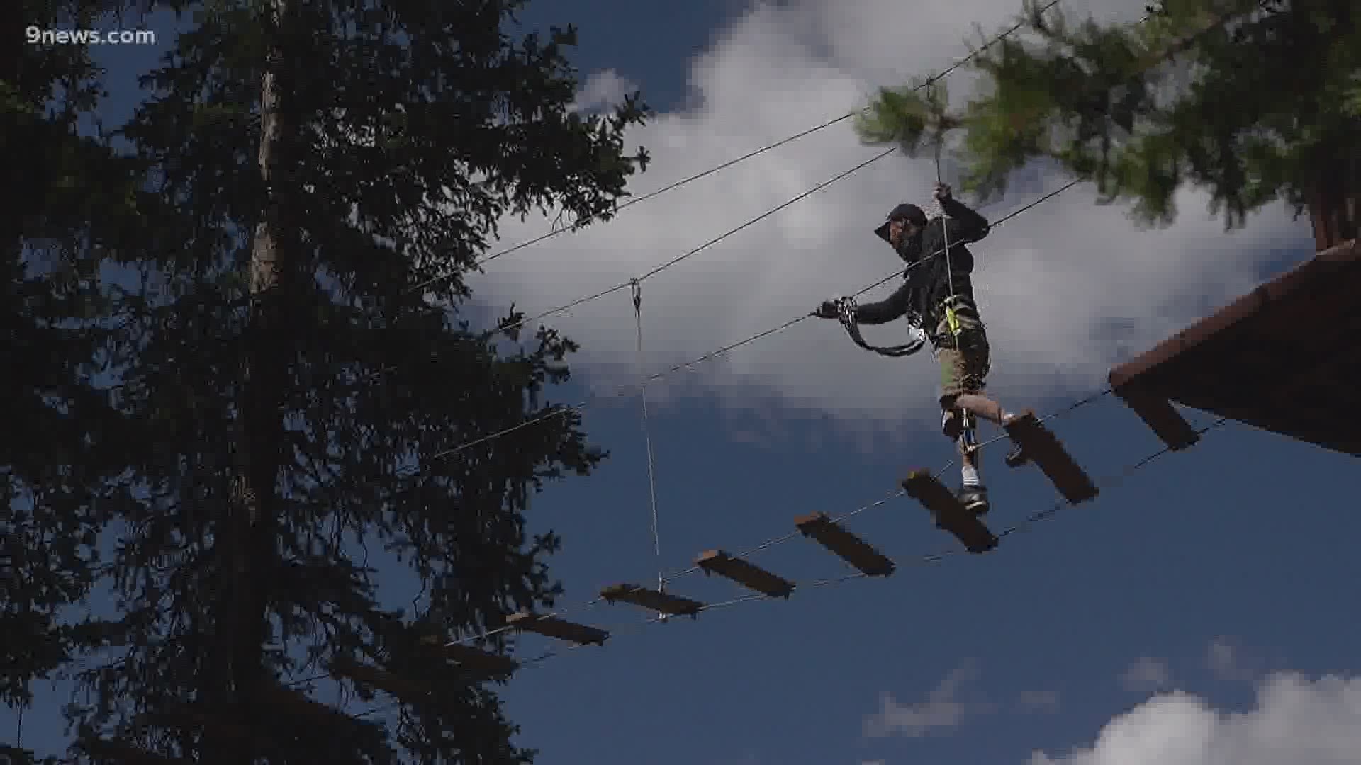Arapahoe Basin has just opened a new Aerial Ropes course and it has people clipping in and flying through the tree’s above the ski area.