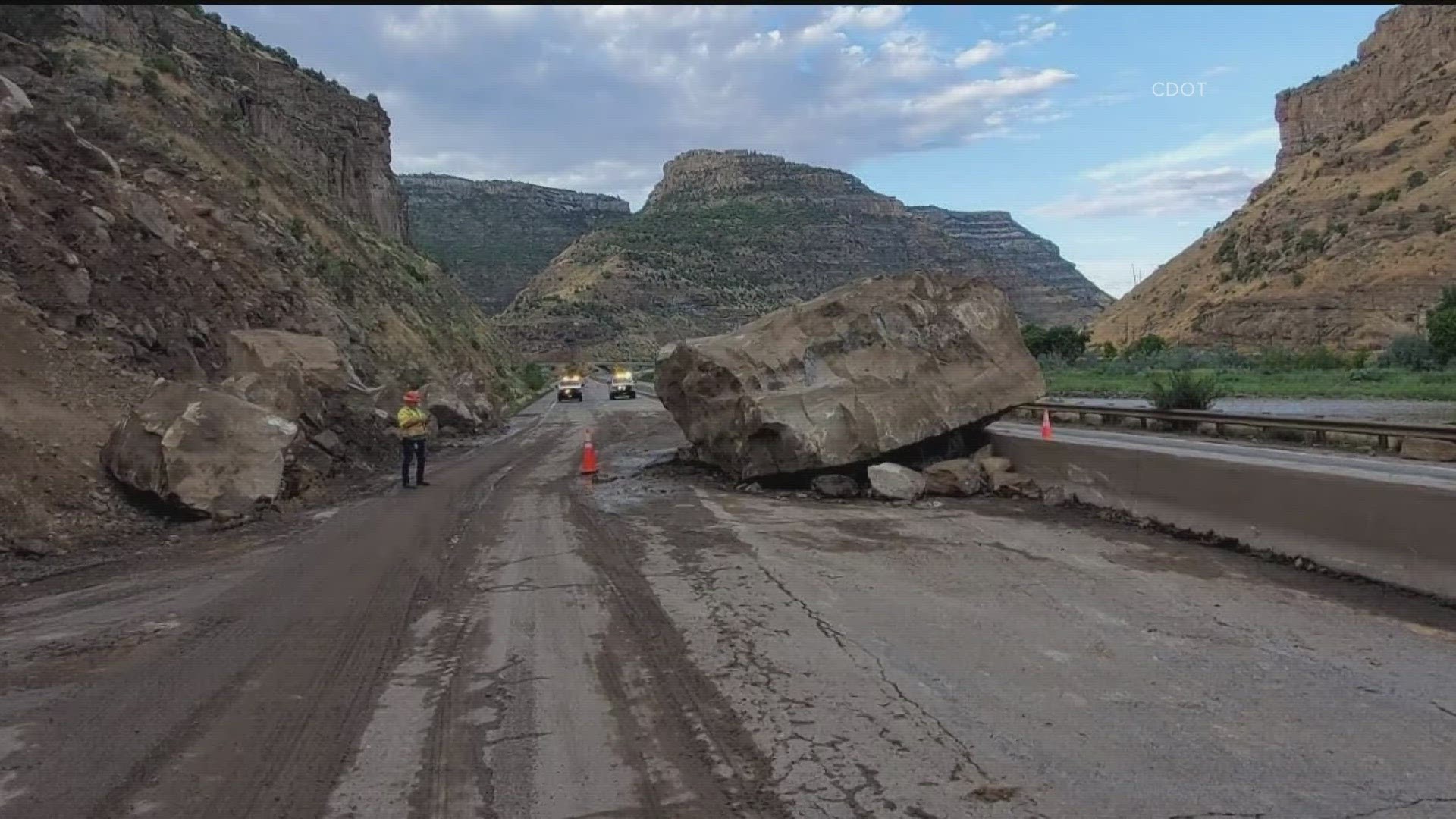 Both directions were closed while crews cleared away the debris.