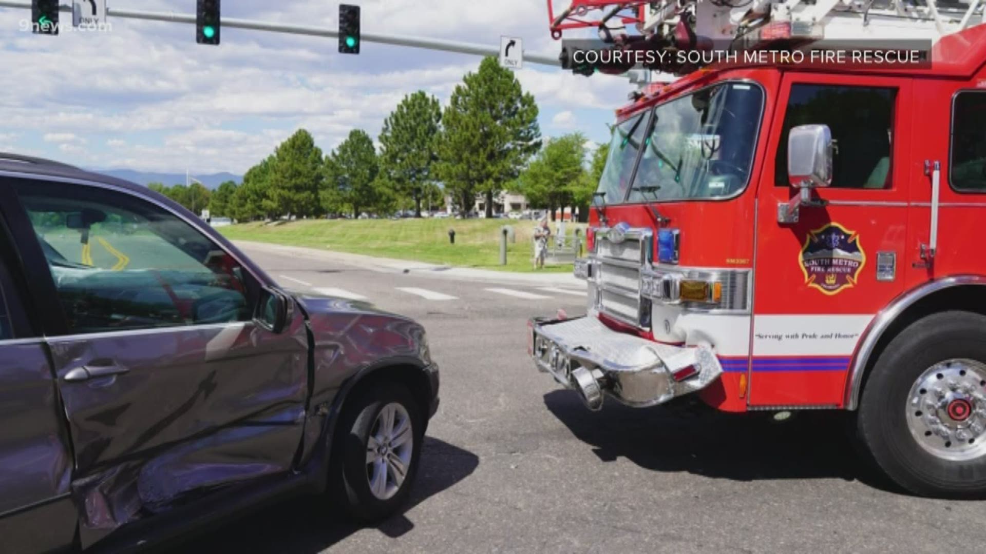 South Metro firetruck involved in crash while responding to another accident