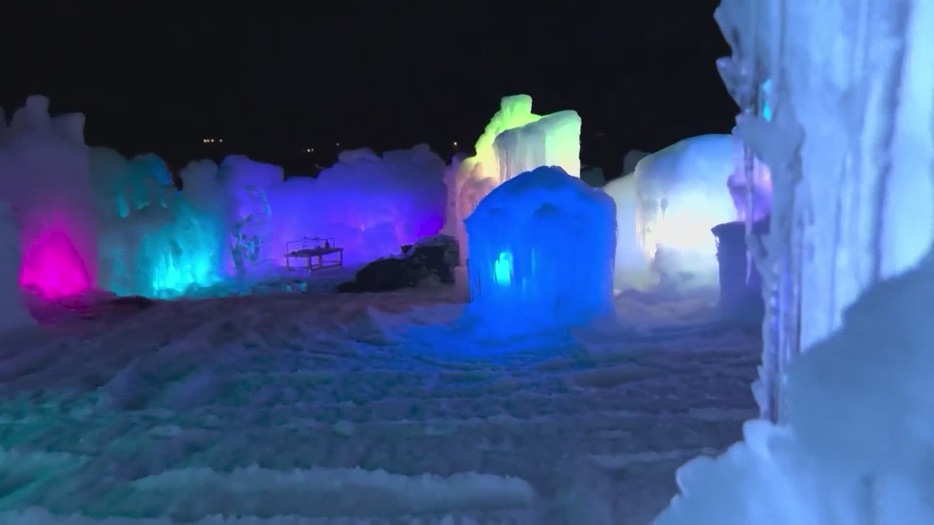 A team of ice artisans will spend several weeks building the frozen wonderland at two locations in Colorado.