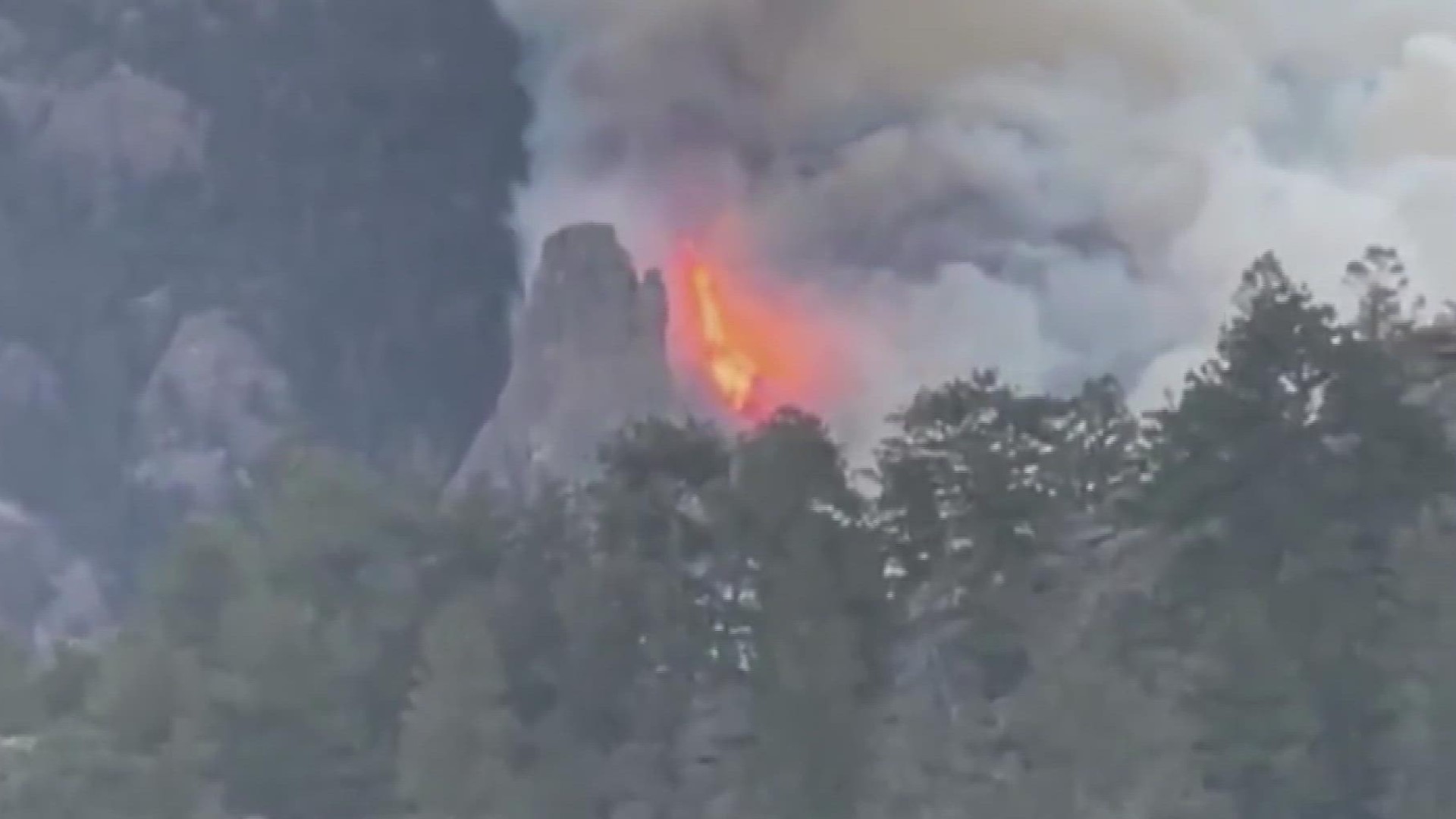 Eric Harrington shared this video of a fire burning near Estes Park that has prompted evacuation orders.