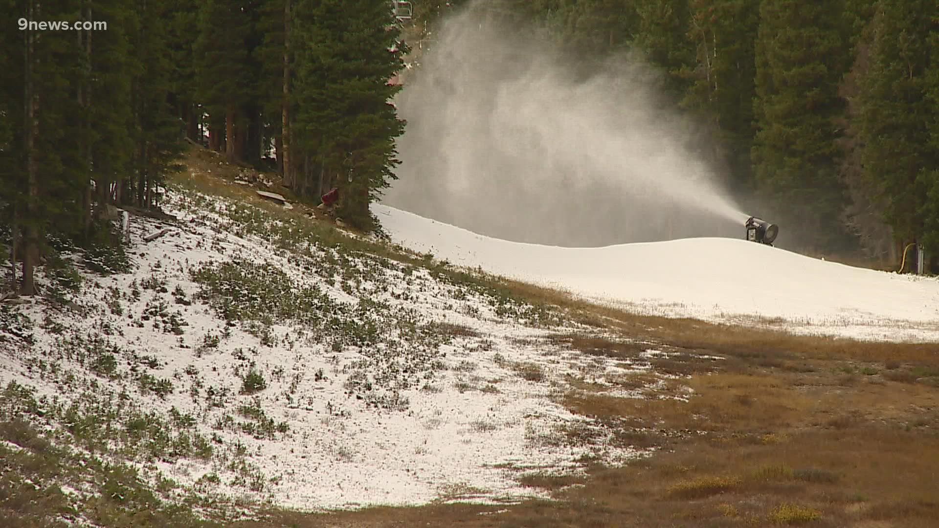 Snow has been adding up in the mountains and that has snowmaking at ski areas switching into high gear.