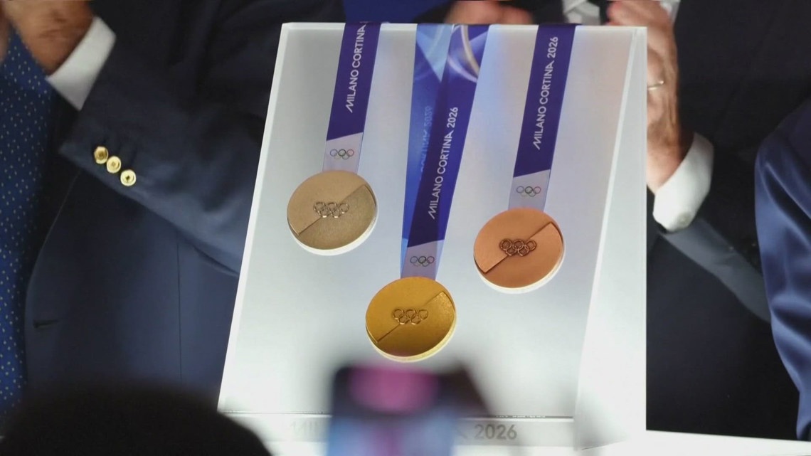 2026 Winter Olympics medal design unveiled in Rome, Italy | 9news.com