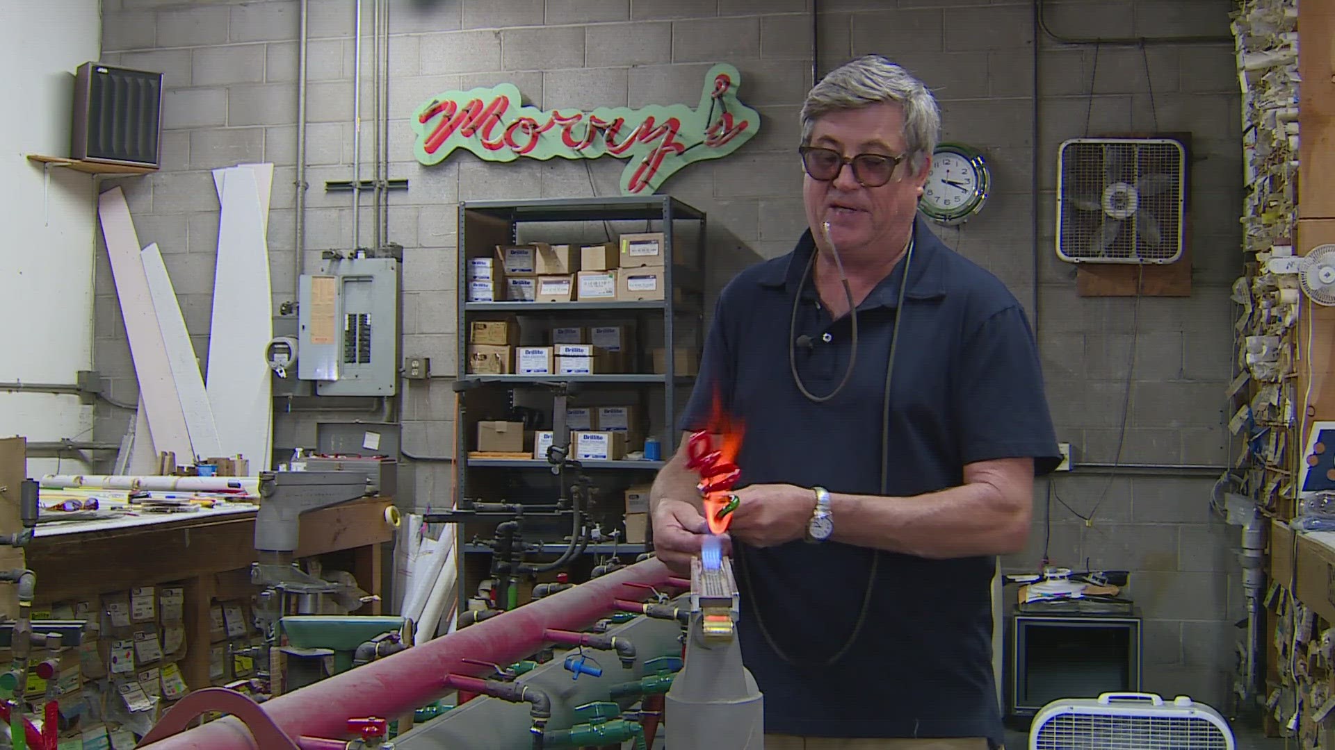 Morry's Neon on Zuni Street makes and repairs neon art.