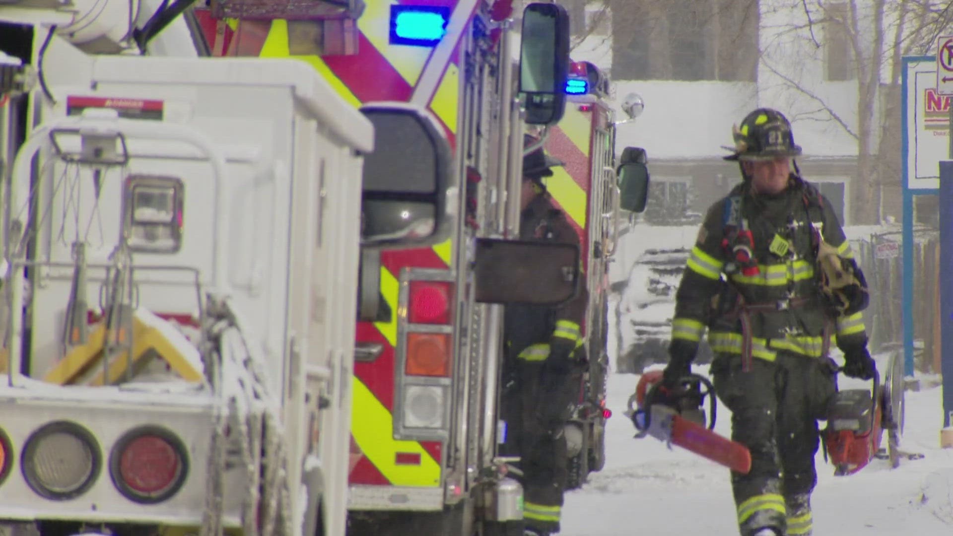 As firefighters battle flames and clear smoke, they also have to deal with cold temps. The biggest concern is water.