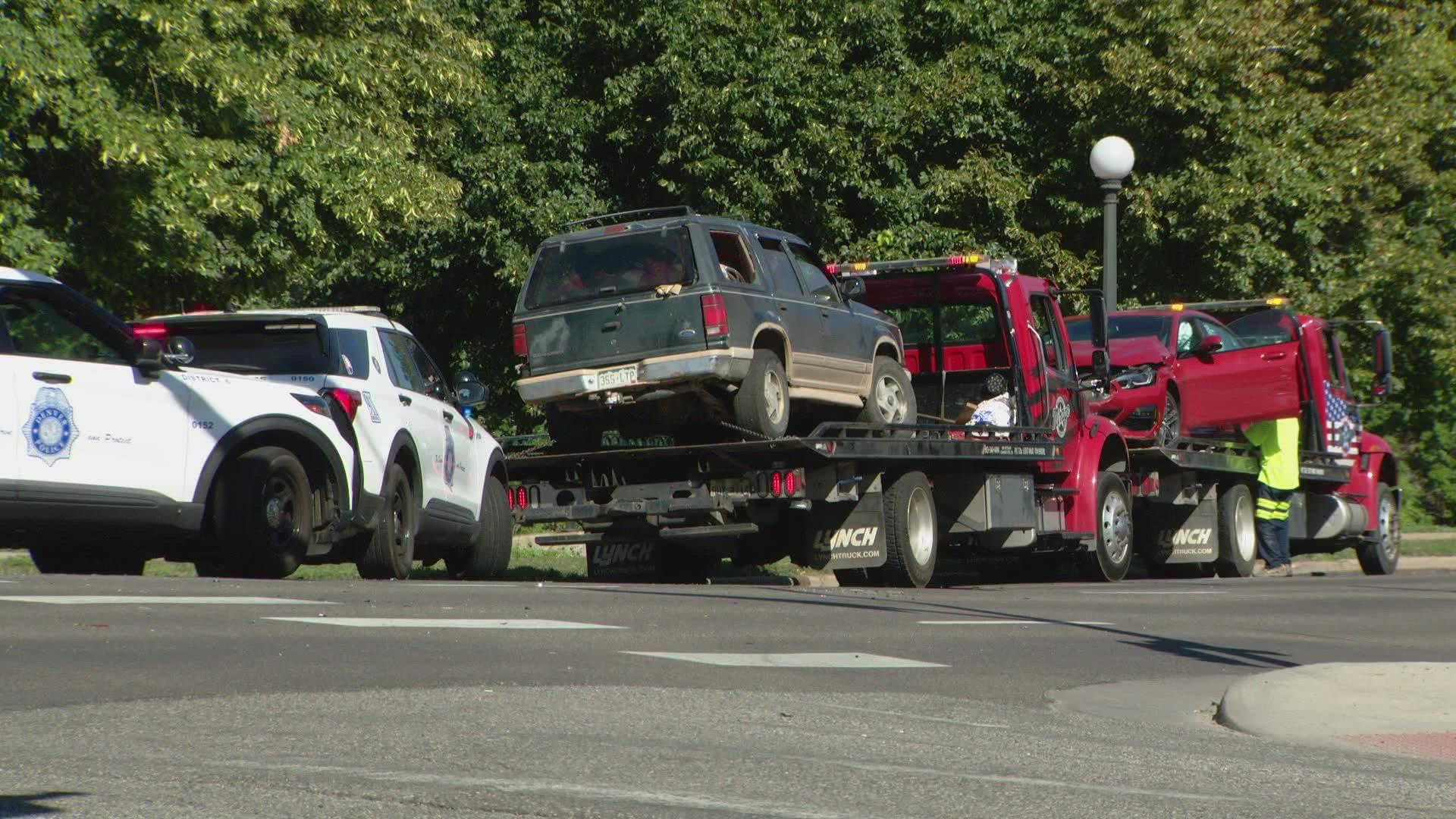 Police said the crash happened at West 11th Avenue and North Speer Boulevard on Saturday morning.
