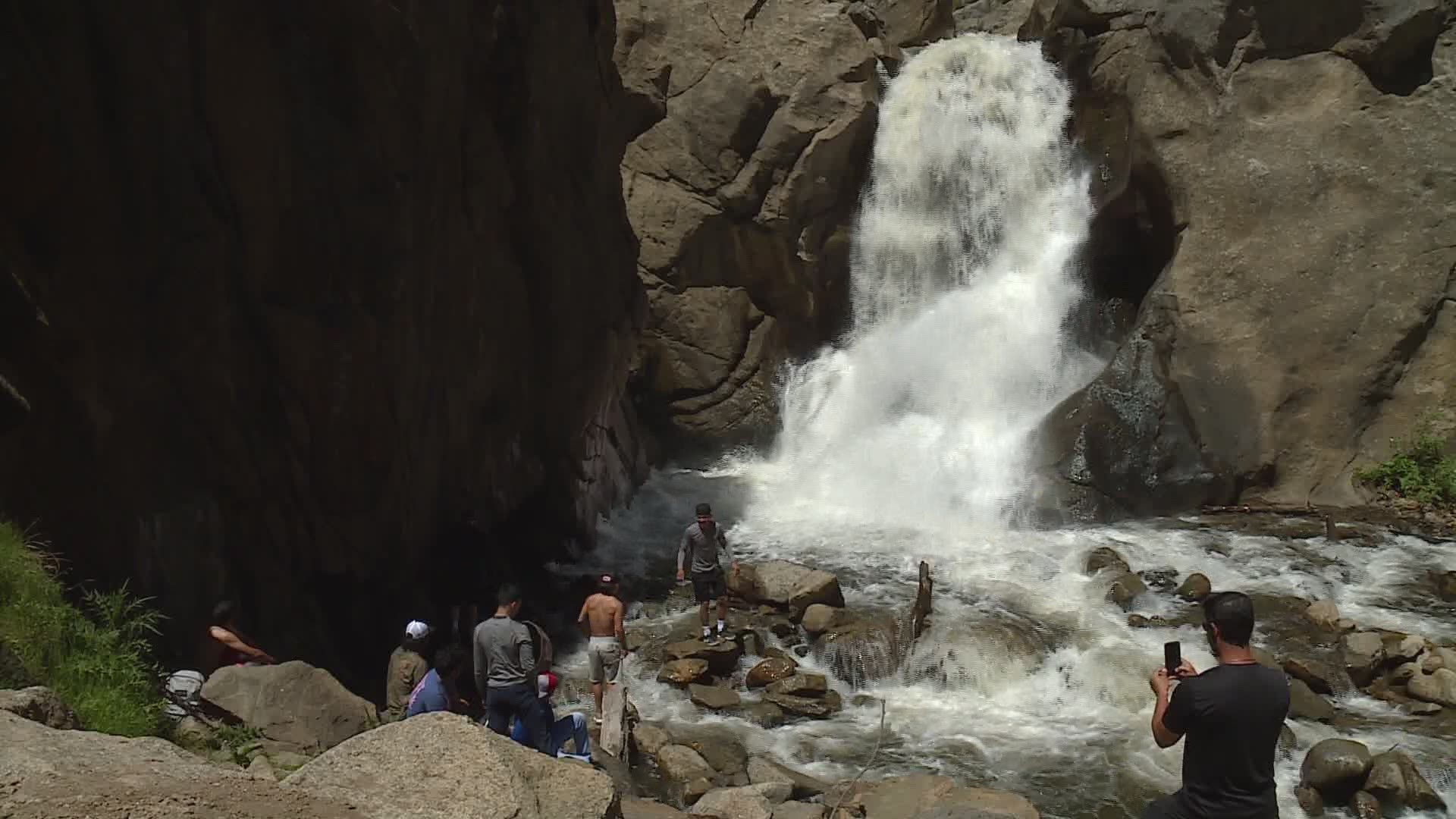 Boulder Falls reopened in June 2018 following a 5-year closure due to massive flooding in 2013.