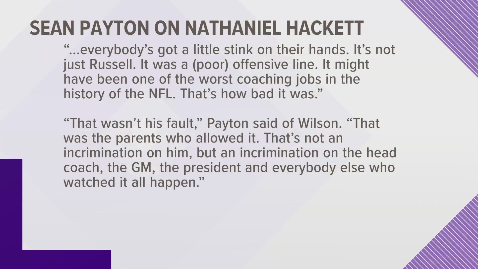 Denver Broncos HC Sean Payton blasts Nathaniel Hackett, last