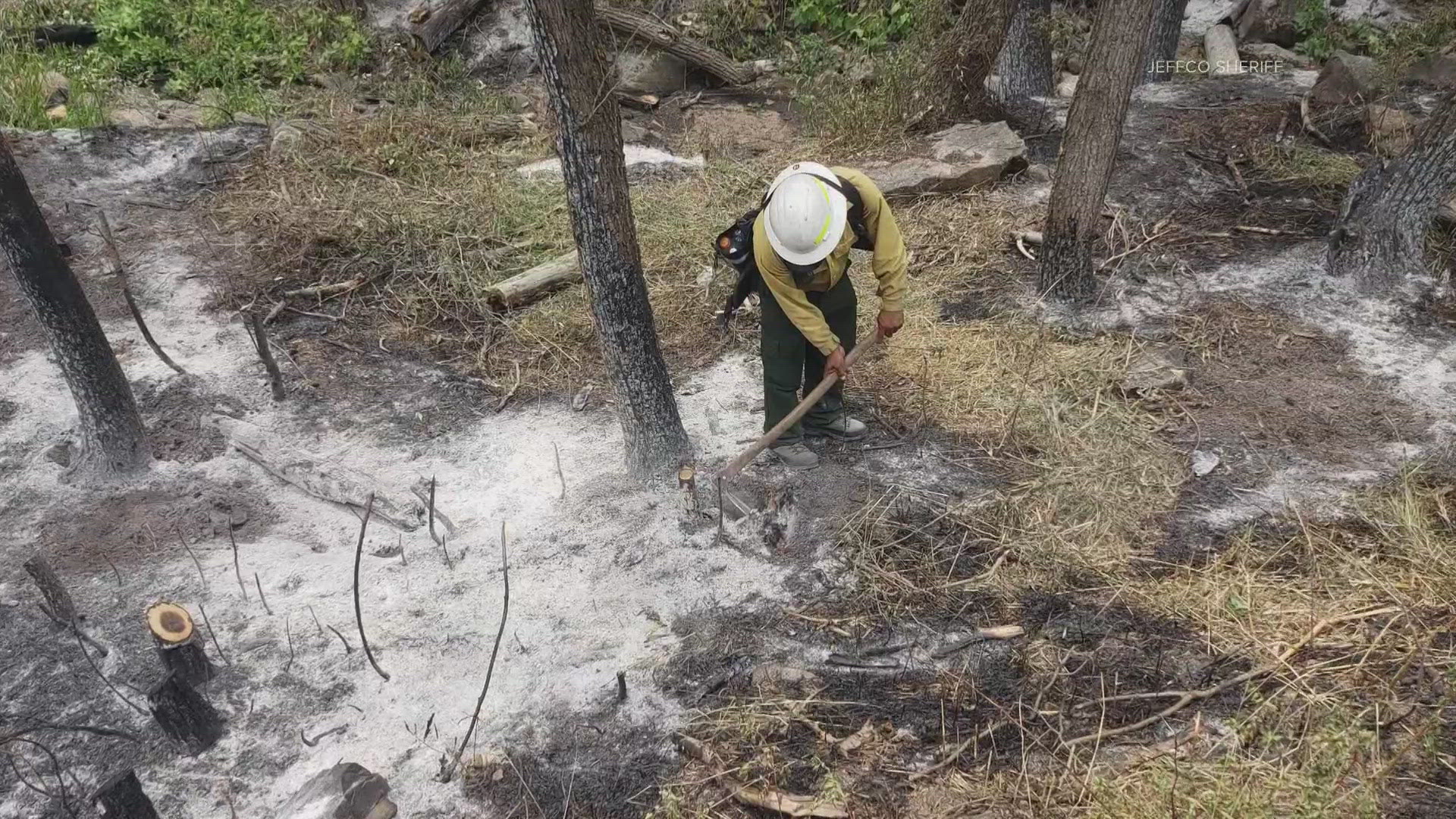 The wildfire has burned 578 acres and is 82% contained as of Tuesday afternoon, the sheriff's office said. No structures have been lost in the fire.